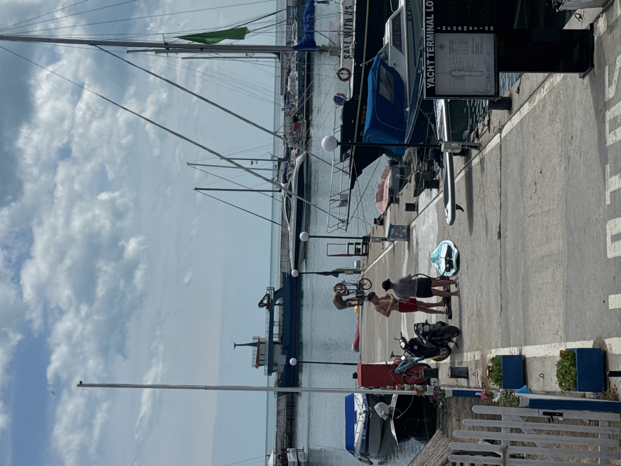 Balchik waterfront in full summer swing, marina to café terraces