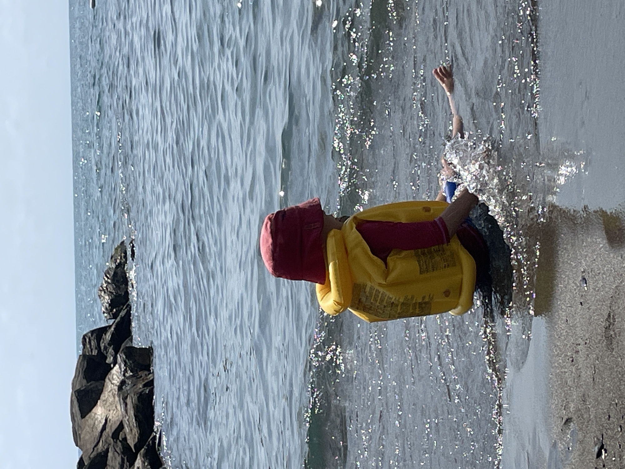 Splashing in the Black Sea shallows near Sochi