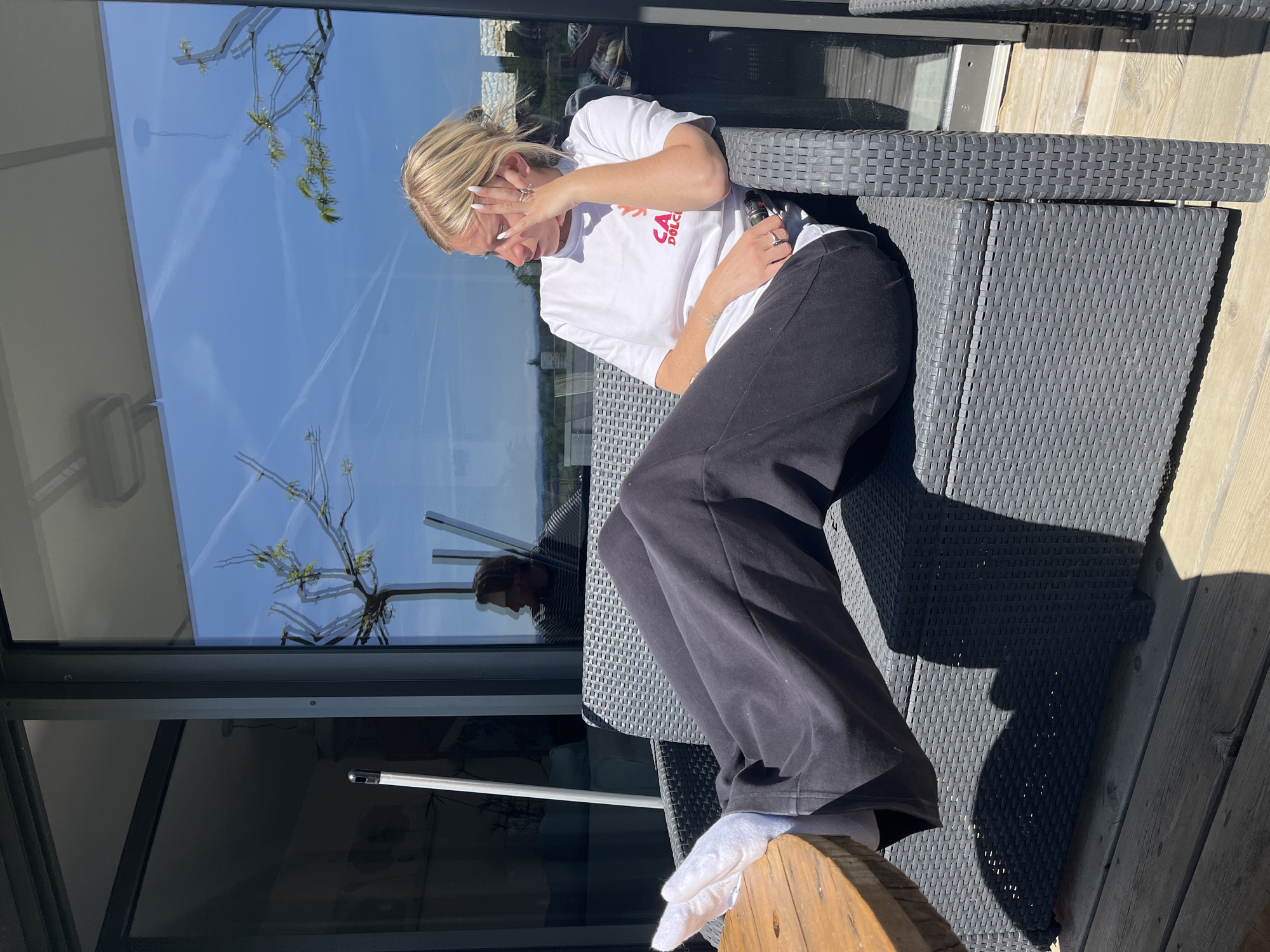 Young person enjoys sunny afternoon outdoors in Chambœuf