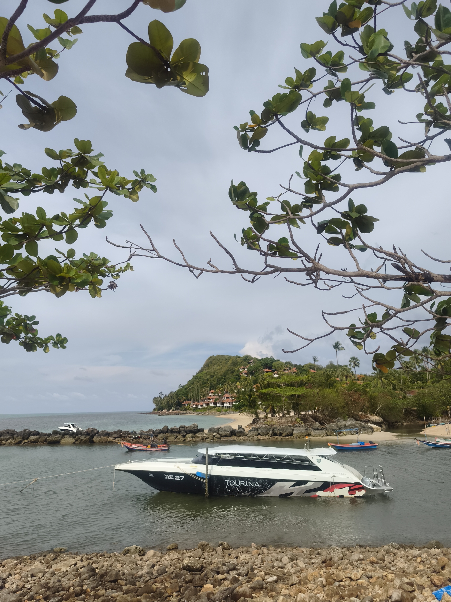Morning beach scenes documented in Baan Tai, Thailand