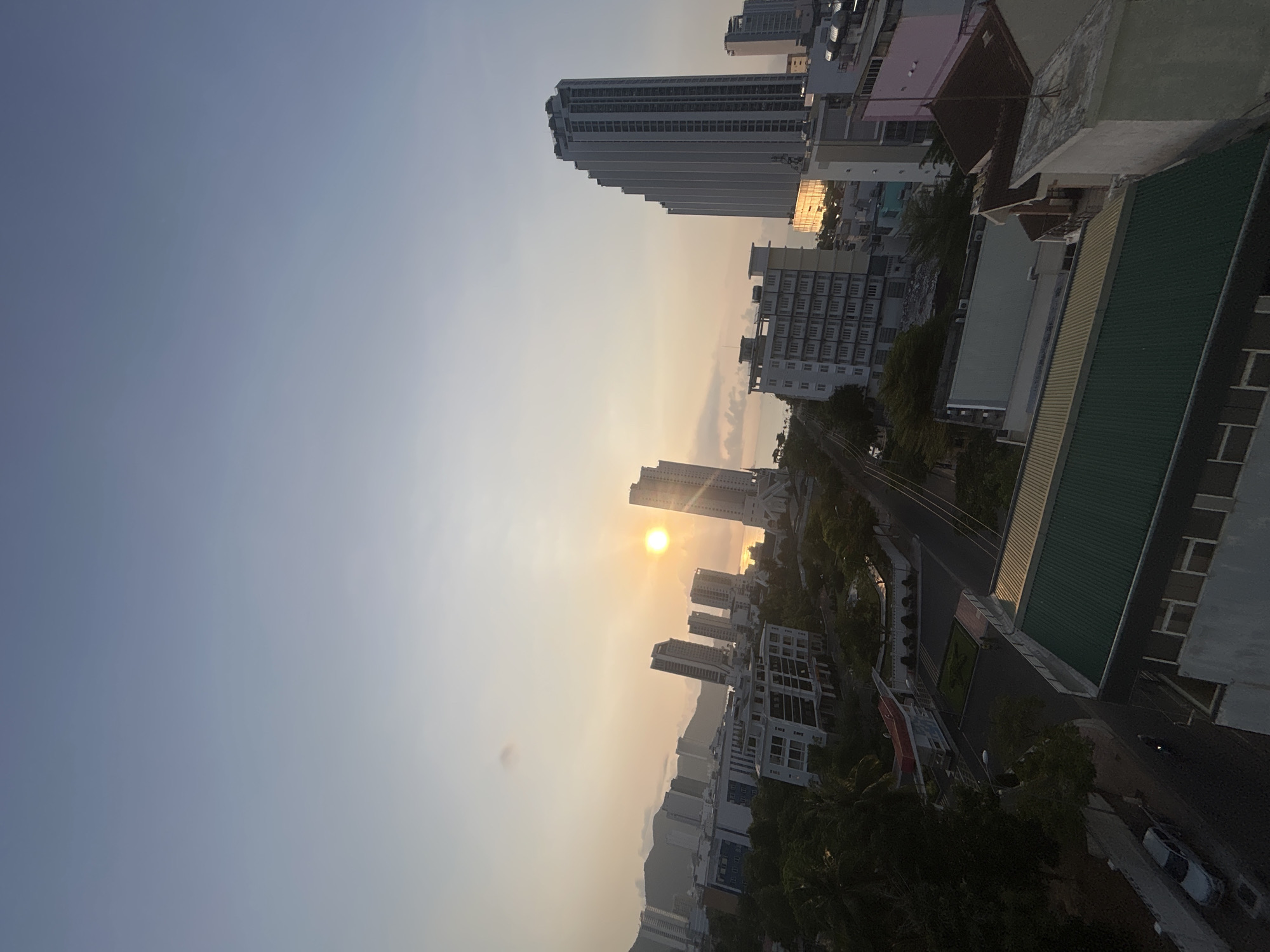 Sunset skyline captured in Nha Trang, Vietnam