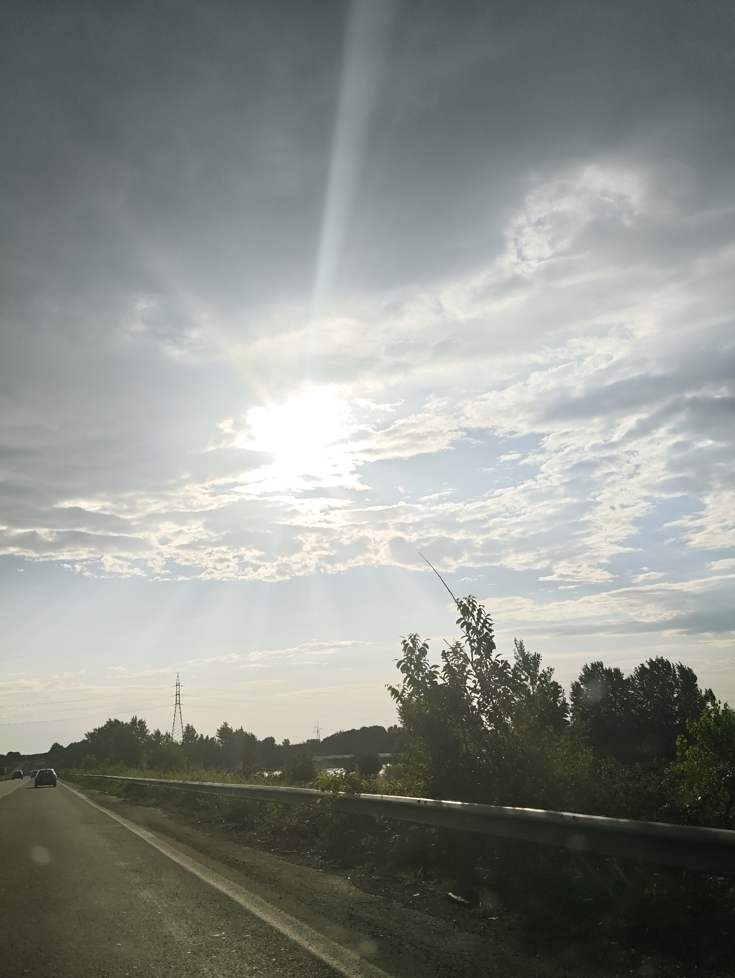 Rolling through a quiet Italian highway outside Teverola