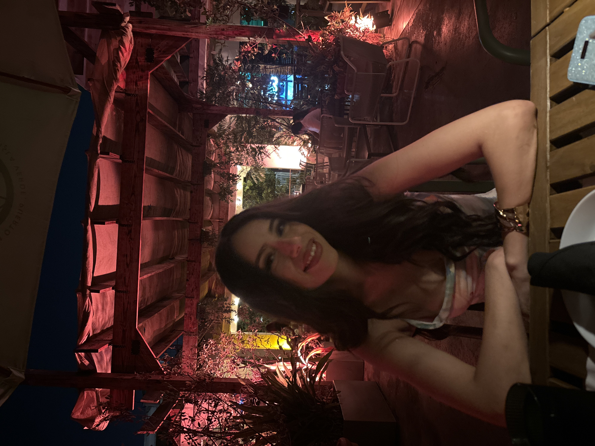 Late-night dinner at an outdoor San Juan restaurant