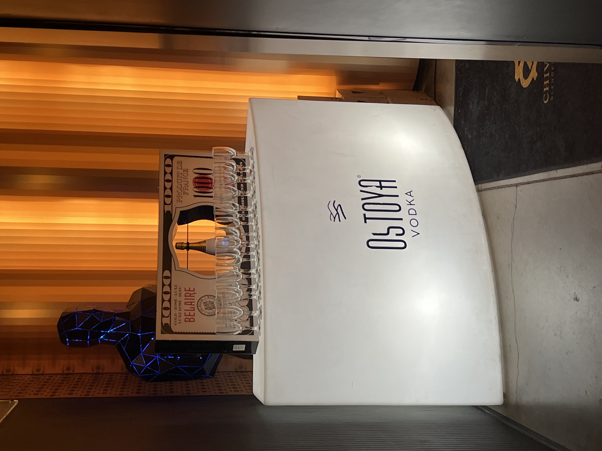 Ostoya Vodka promotional display spotted in Burgas, Bulgaria