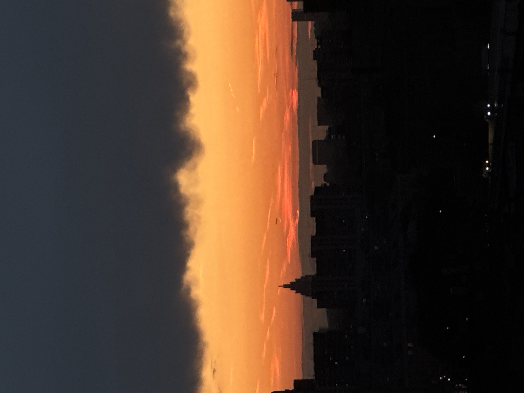 Moscow sunset watched from inside and out