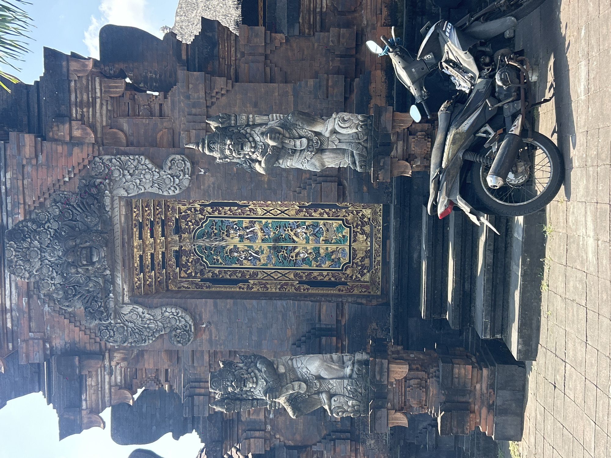 Temple gates and street scenes in North Kuta, Bali