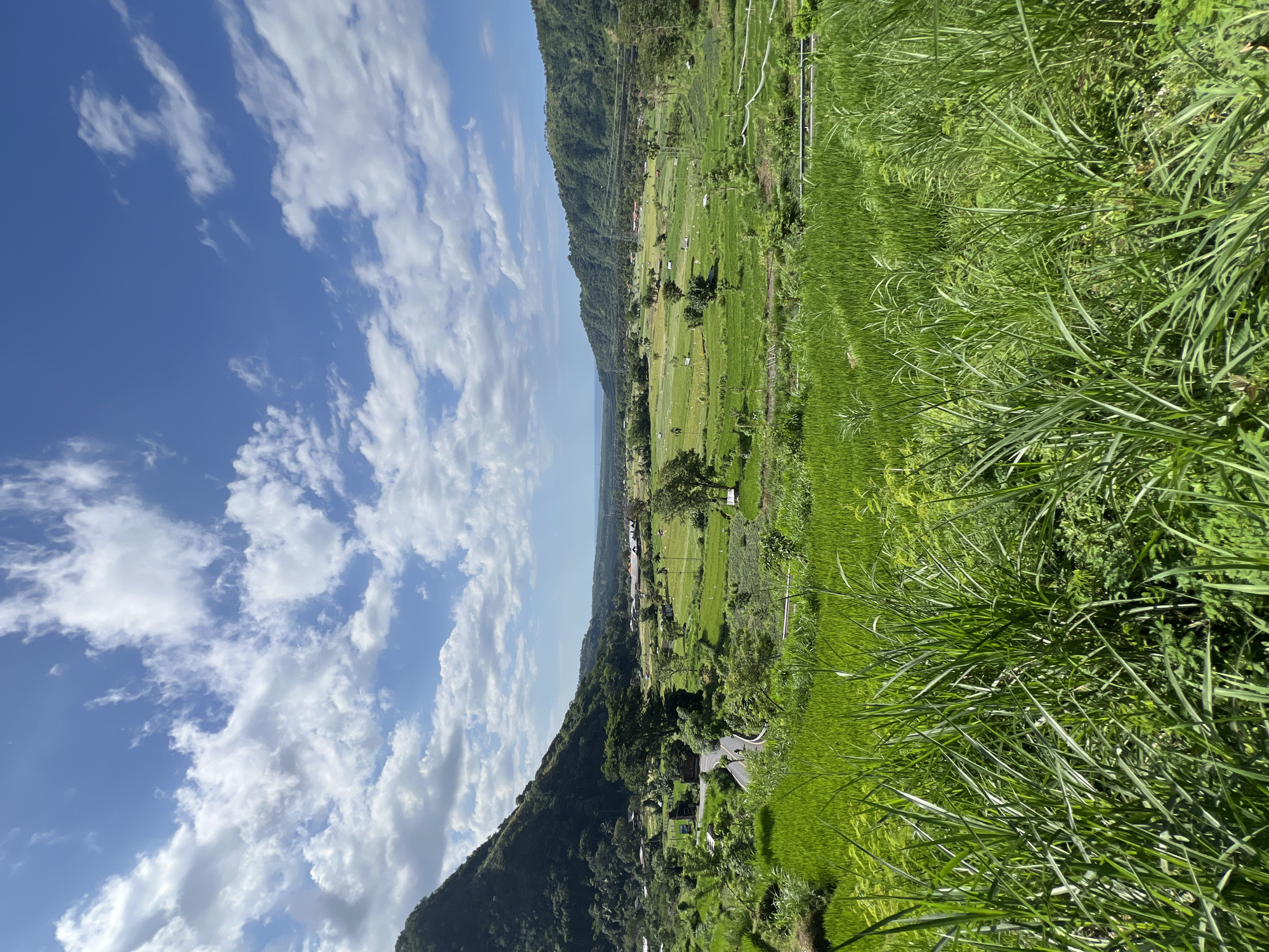 Morning landscape view captured in Abang, Indonesia