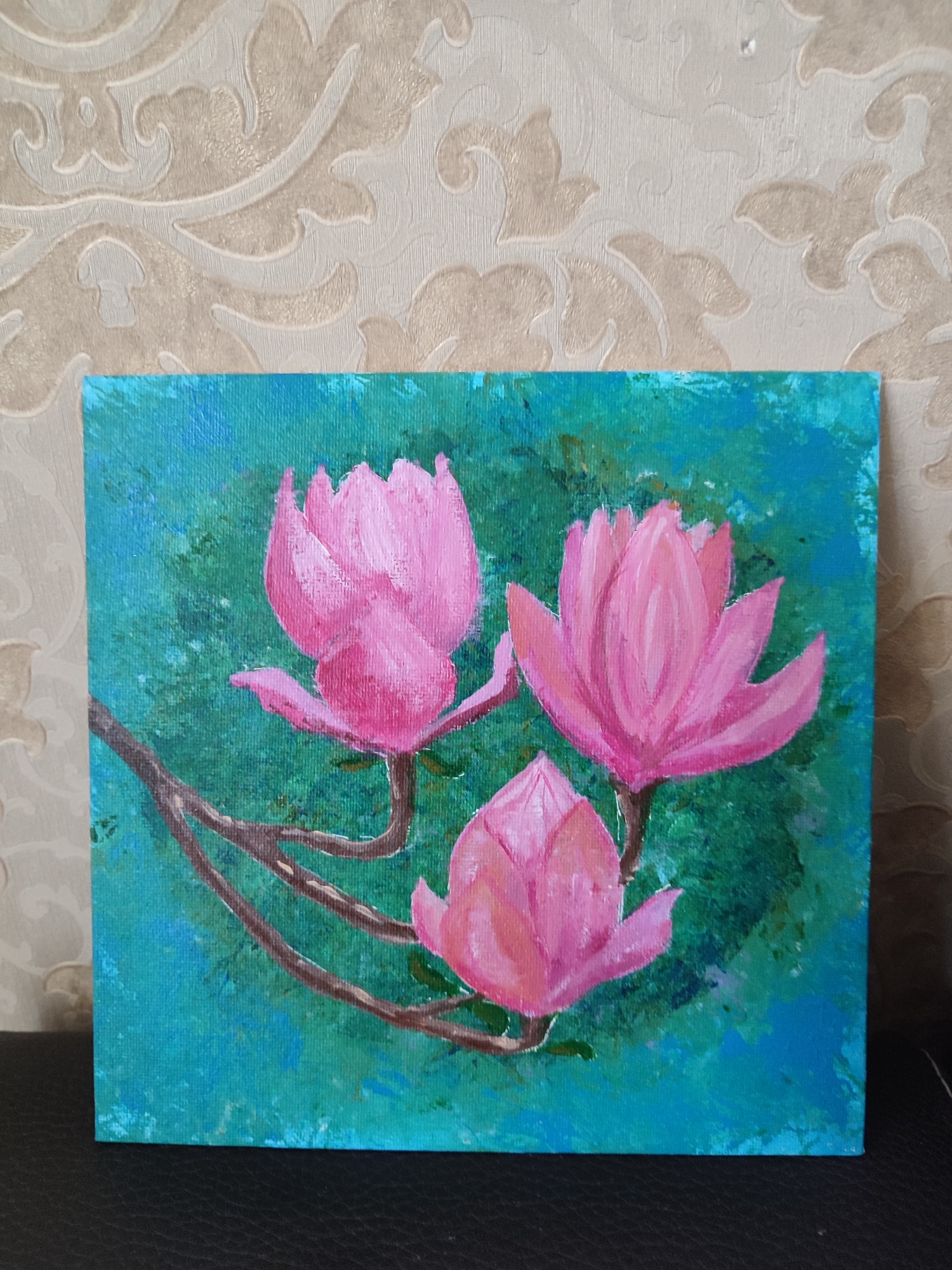 Spiritual and decorative artwork collection on display in Aktau