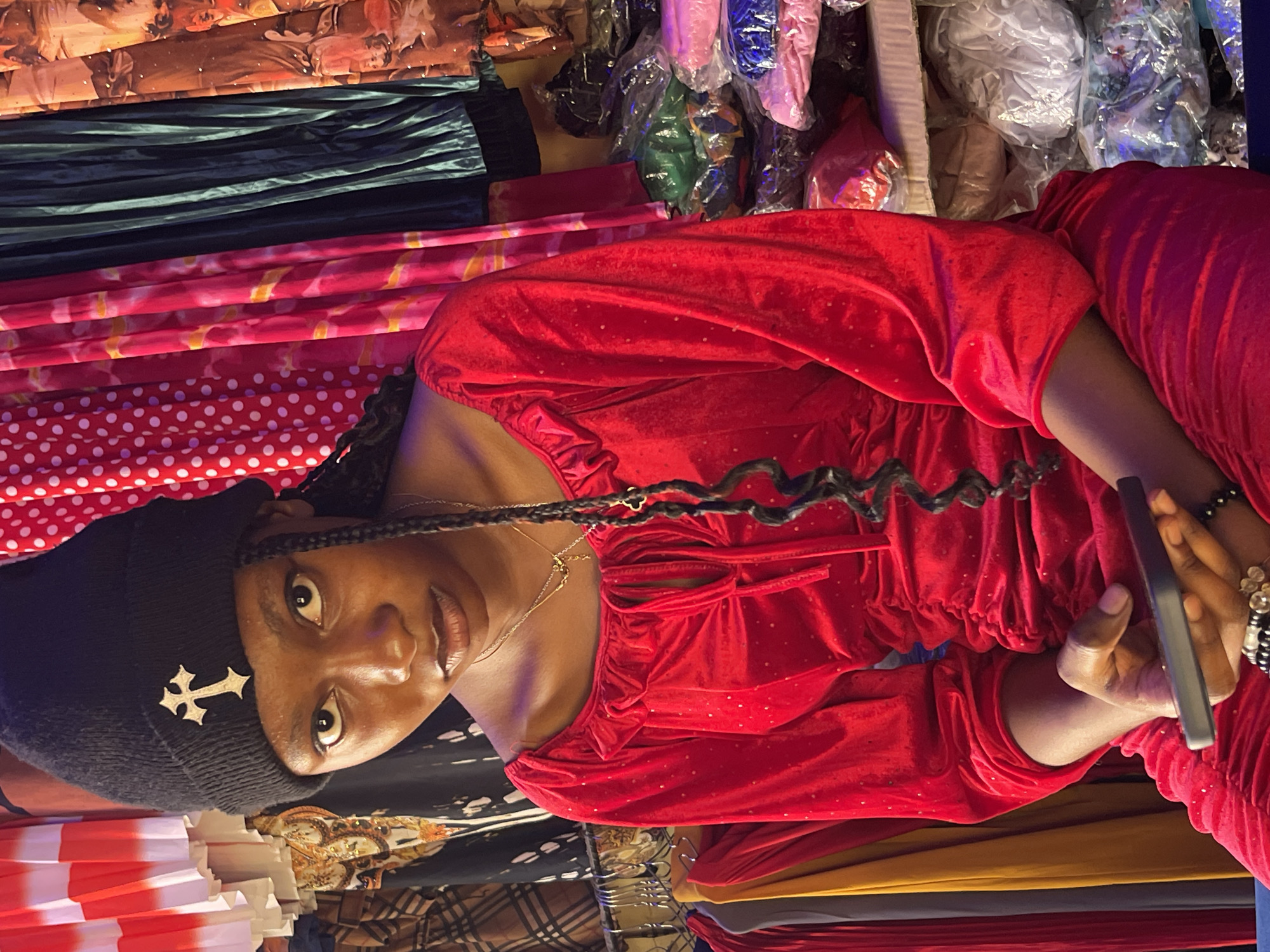 Daily life captured at Samaru textile market