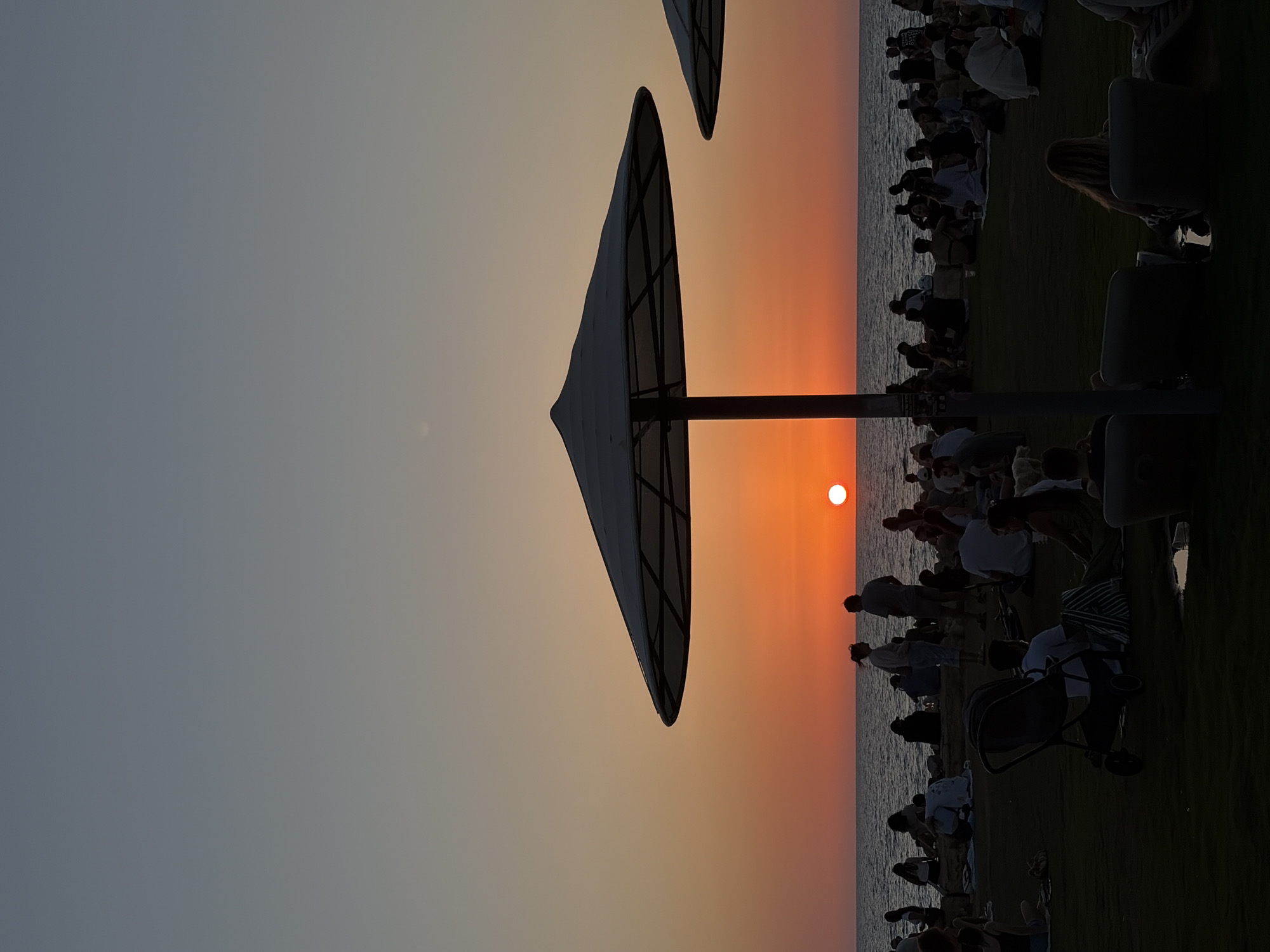 Sunset gathering draws crowds to Tel Aviv coastline
