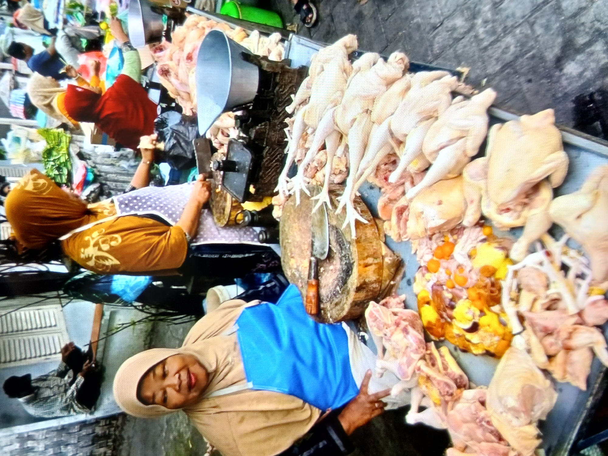 Morning market and retail activity across Setia Bakti, Indonesia