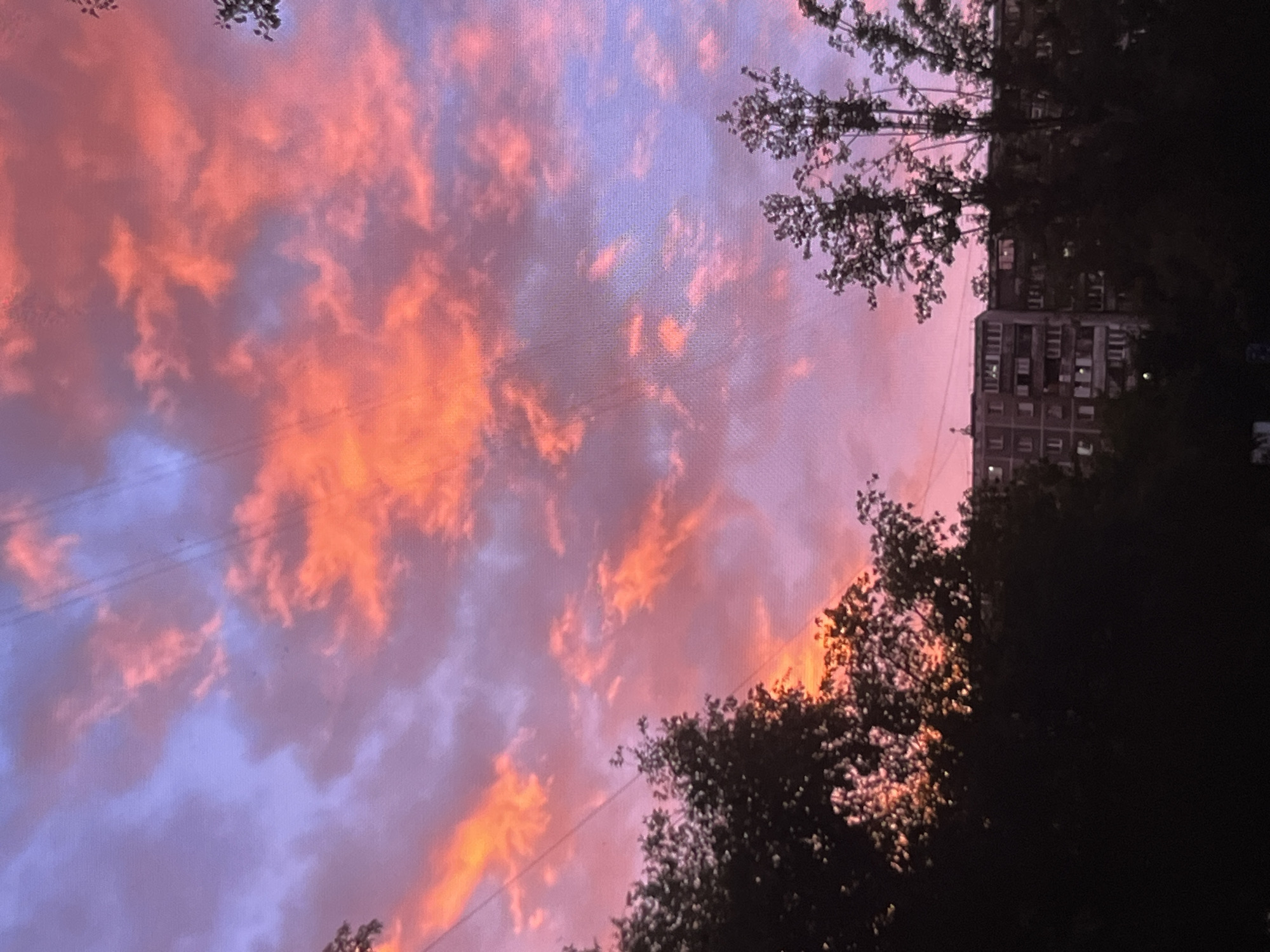 Golden hour colors over the Chelyabinsk skyline