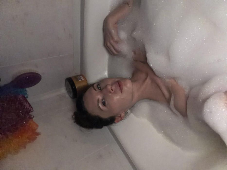Woman documents evening self-care routine in Perm residence