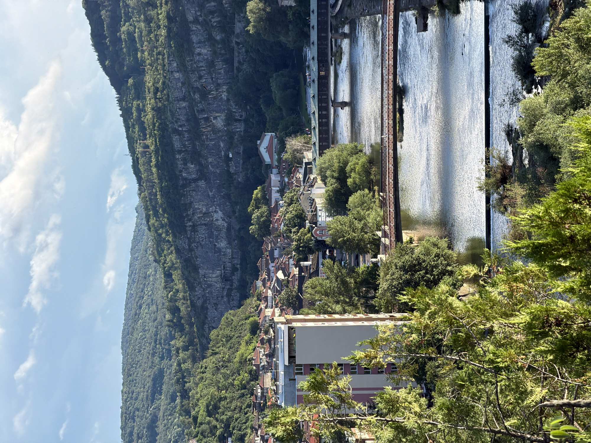 Scenic views captured of historic Lovech Bulgaria riverside town