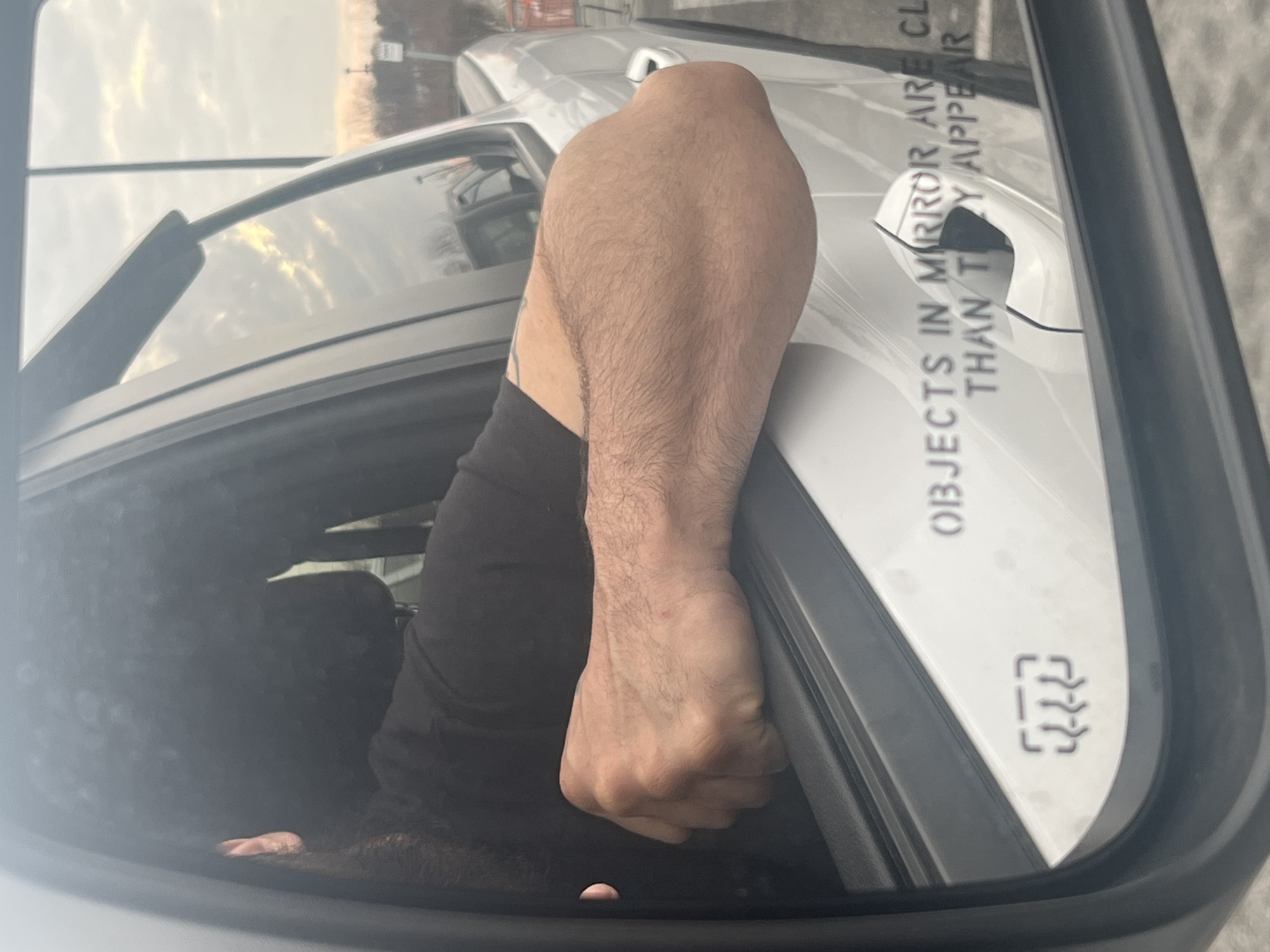 Driver takes mirror selfies in Orange Lake vehicle