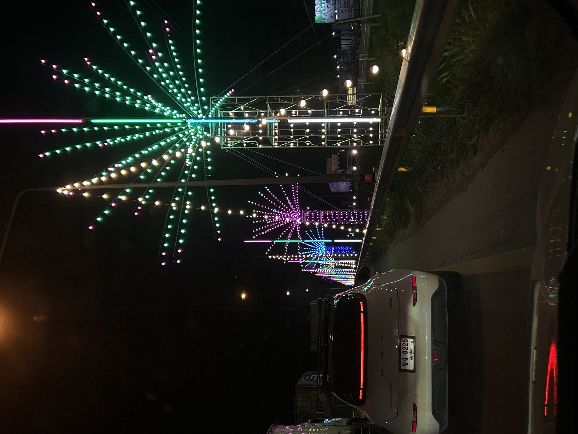 Lang Suan streets glow with festival light installations at night