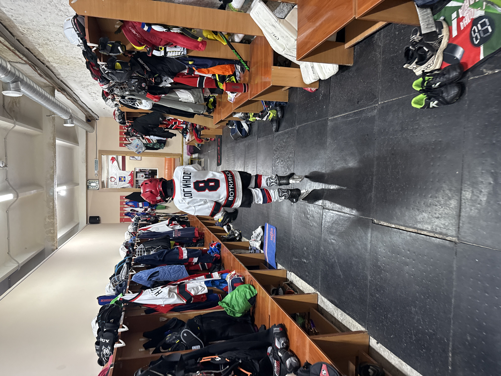 Ice hockey session and sports facilities in Votkinsk, Russia