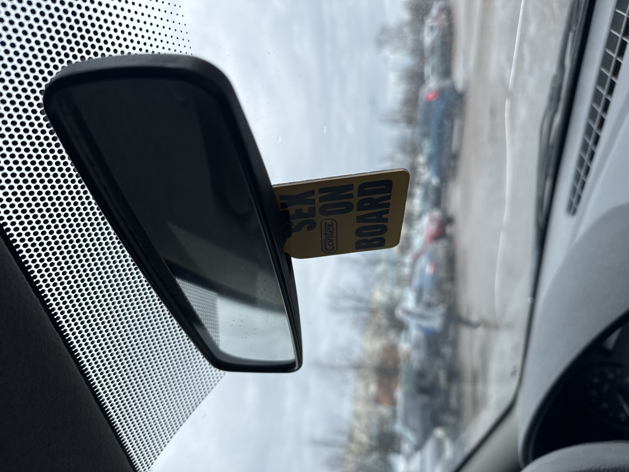 Driver's view captured from inside car in Chaikovsky, Russia