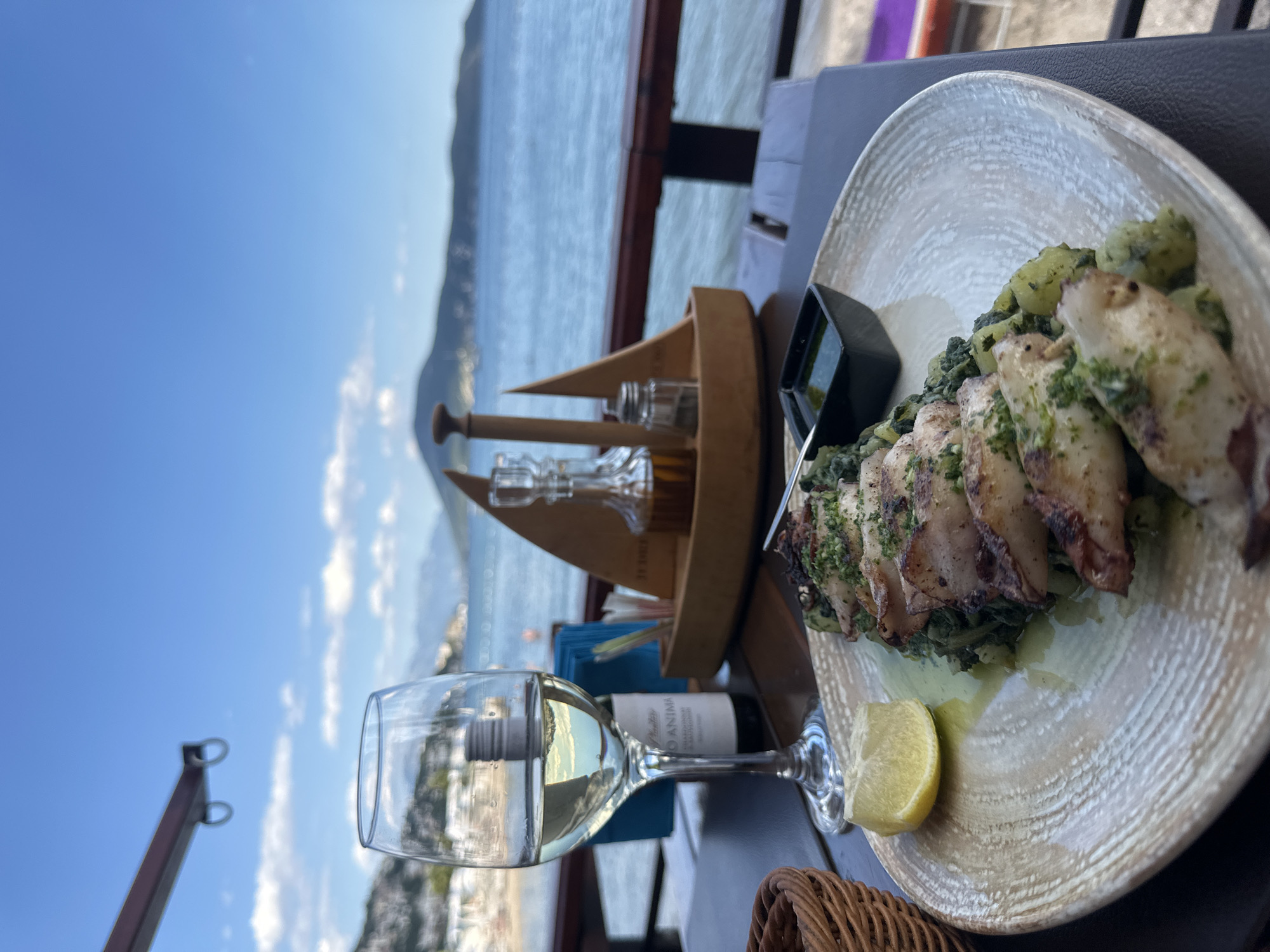 Lazy afternoon on the Igalo waterfront, food and all