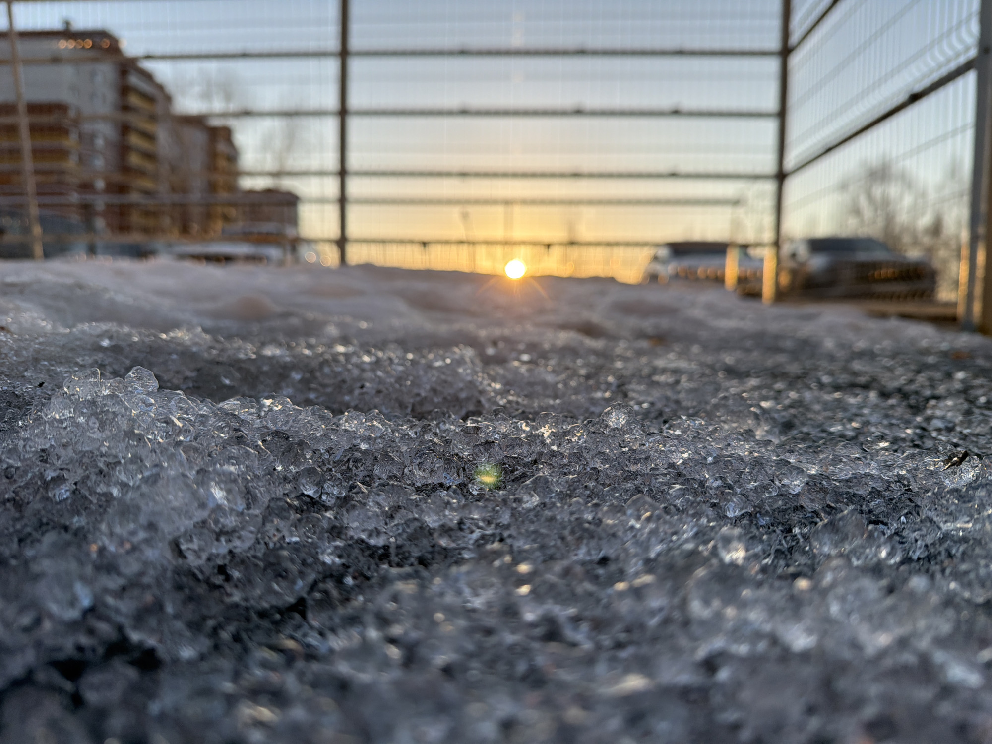 Spring ice melt documented in Izhevsk, Russia