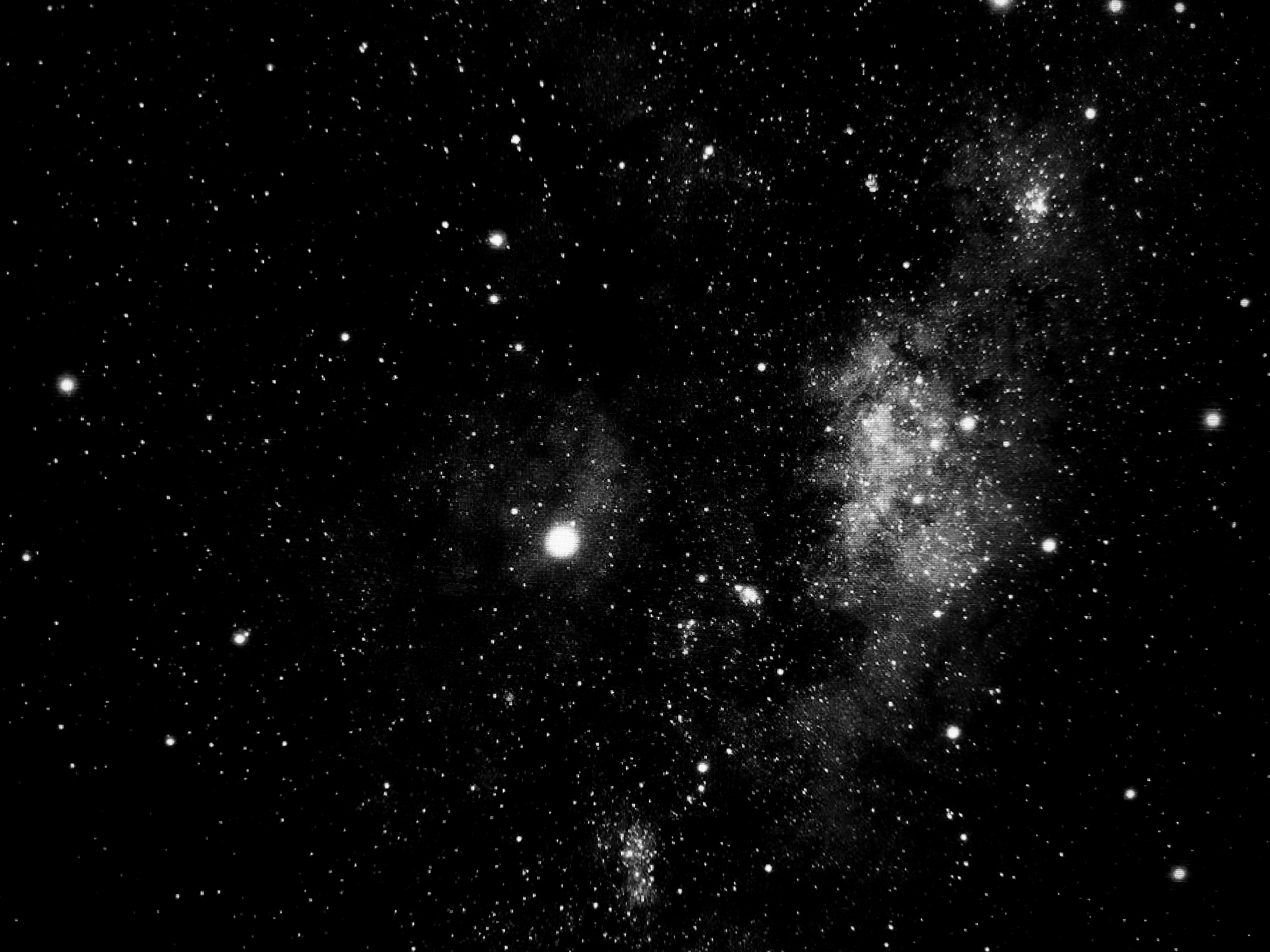 Observer captures starfield image showing stellar densities and nebulae