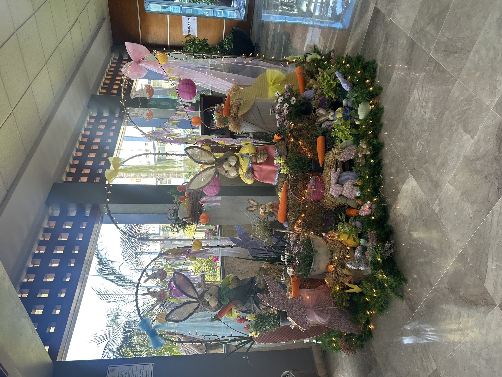 Easter bunny display spotted in Puebla public space