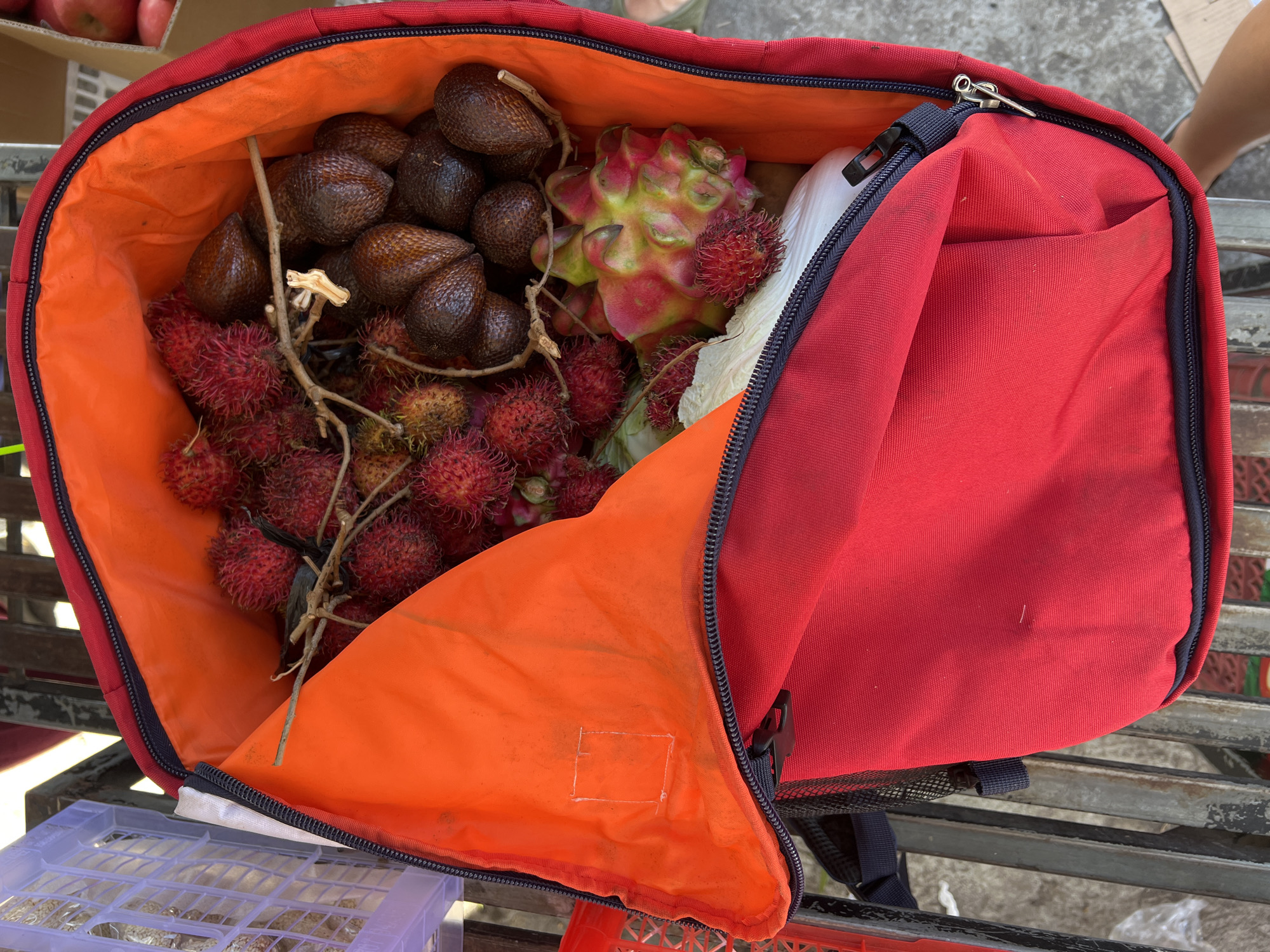 Early morning fruit market activity documented across Bali villages