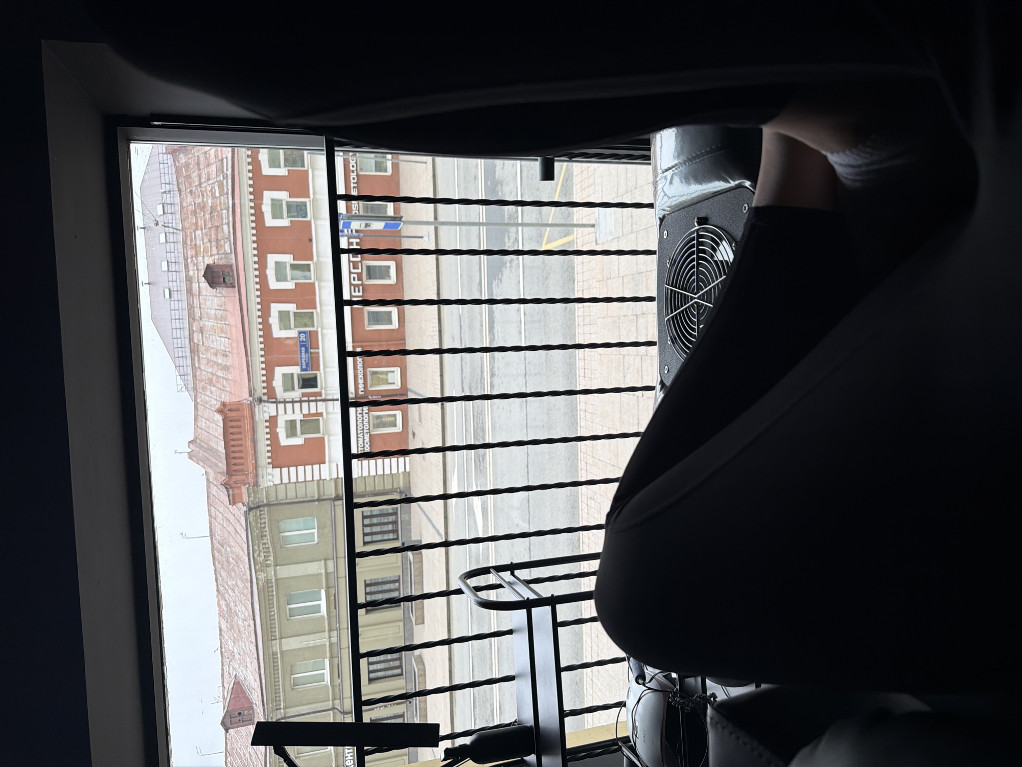 Morning scenes captured in Moscow featuring architecture, resident