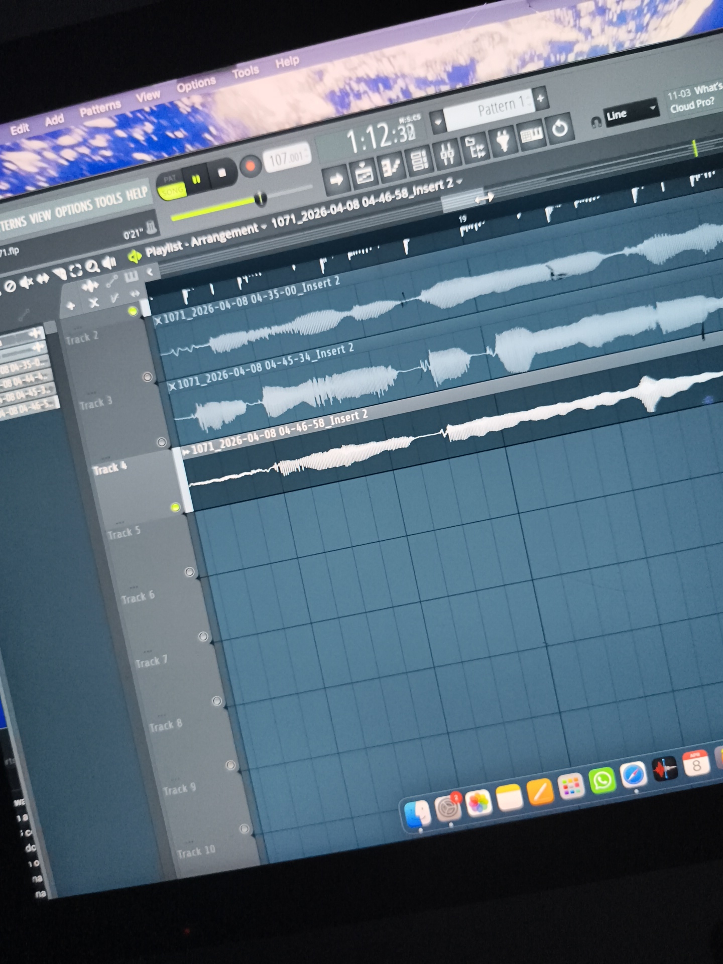 Late-night music production session captured in Diepholz, Germany