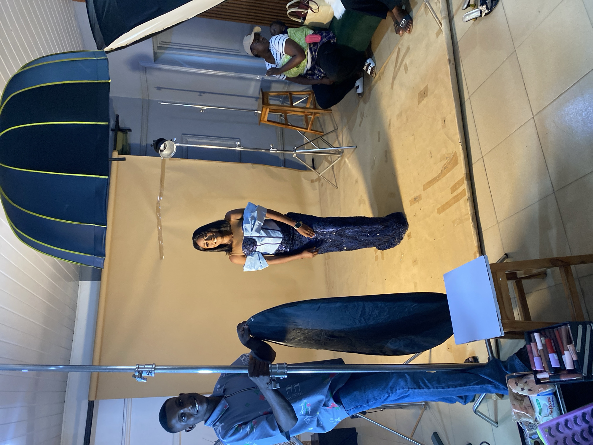 Studio photo session underway in Bukuru, Nigeria