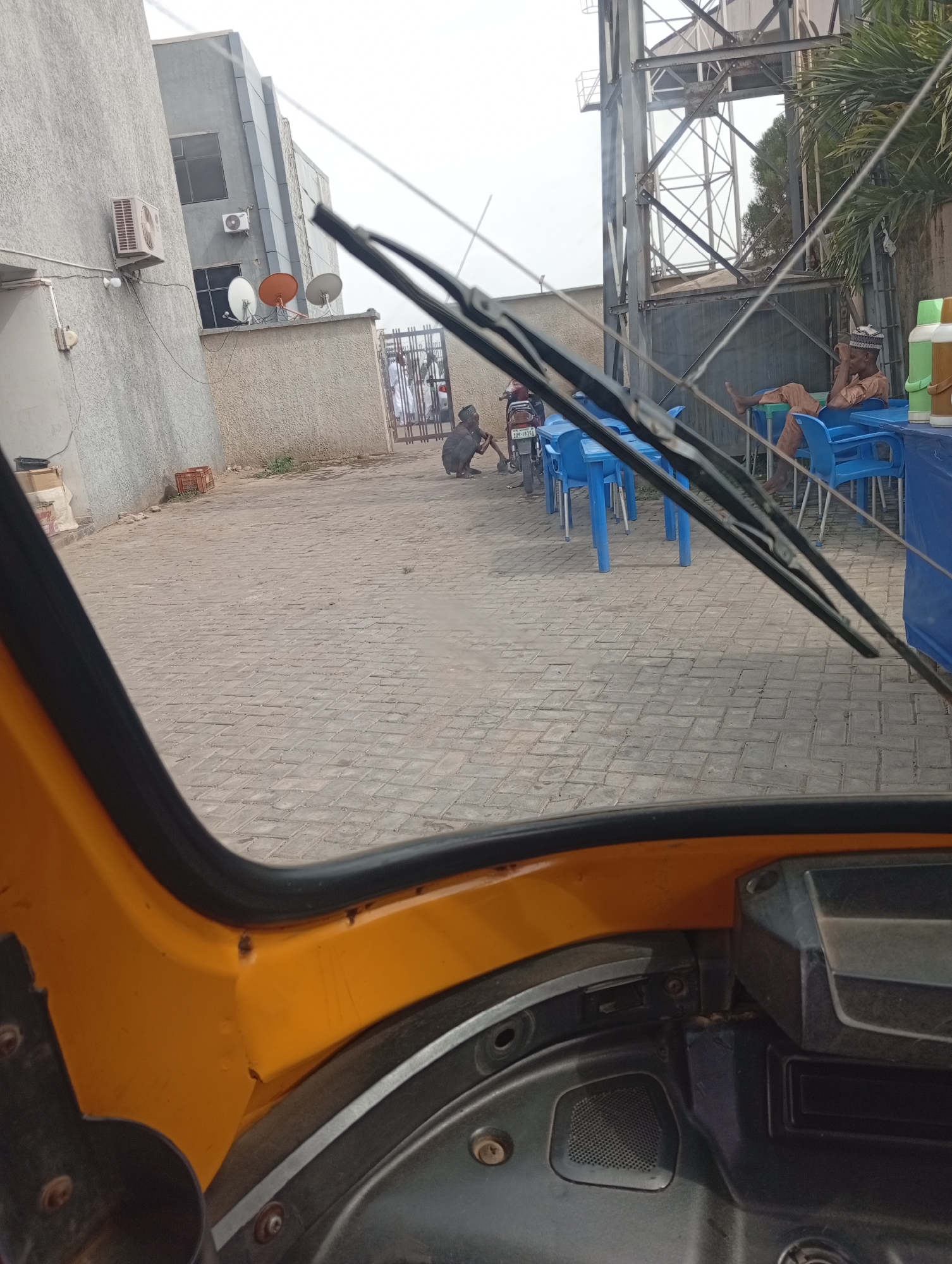 Tricycle passenger view captured in Unguwar Sarki, Nigeria