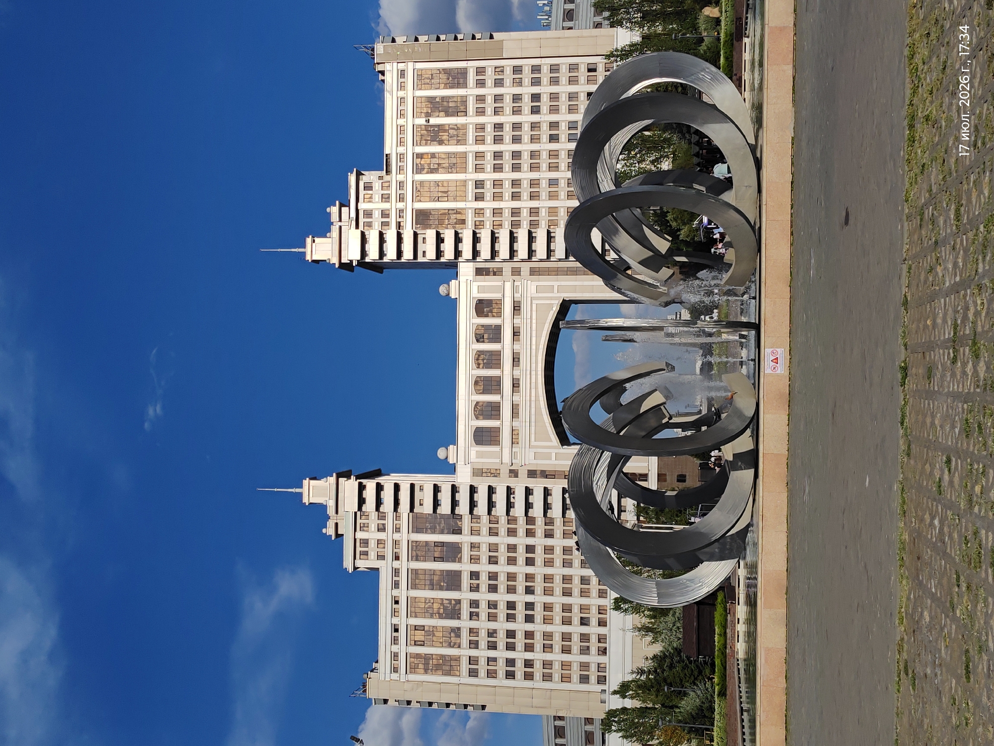 Midday walkthrough of Astana's landmark architecture and public spaces