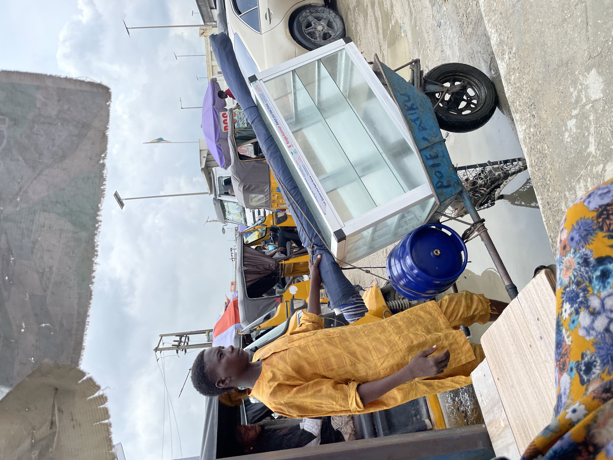 Lagos street life captured during overcast morning hours