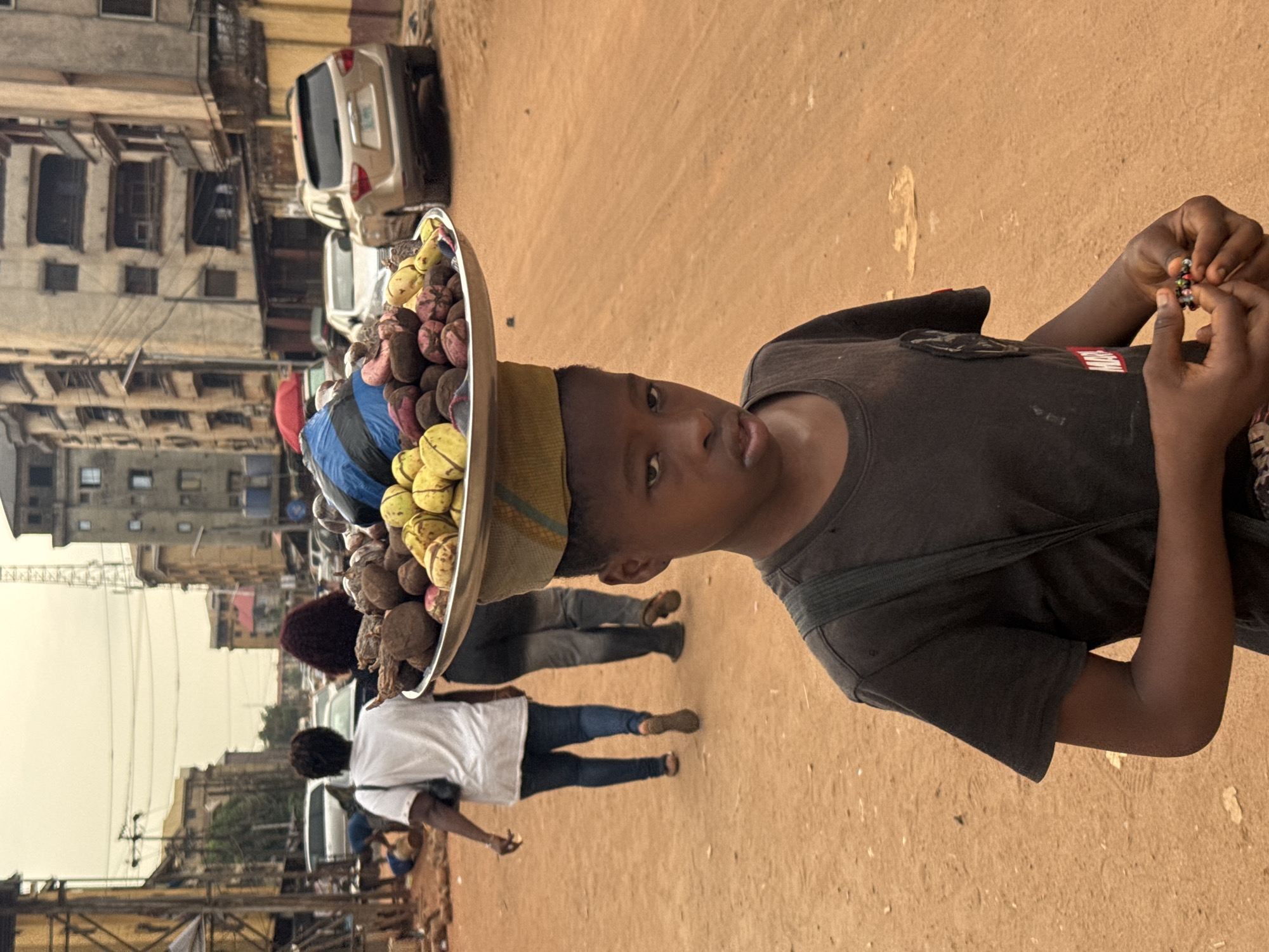 Morning street life documented in Onitsha, Nigeria