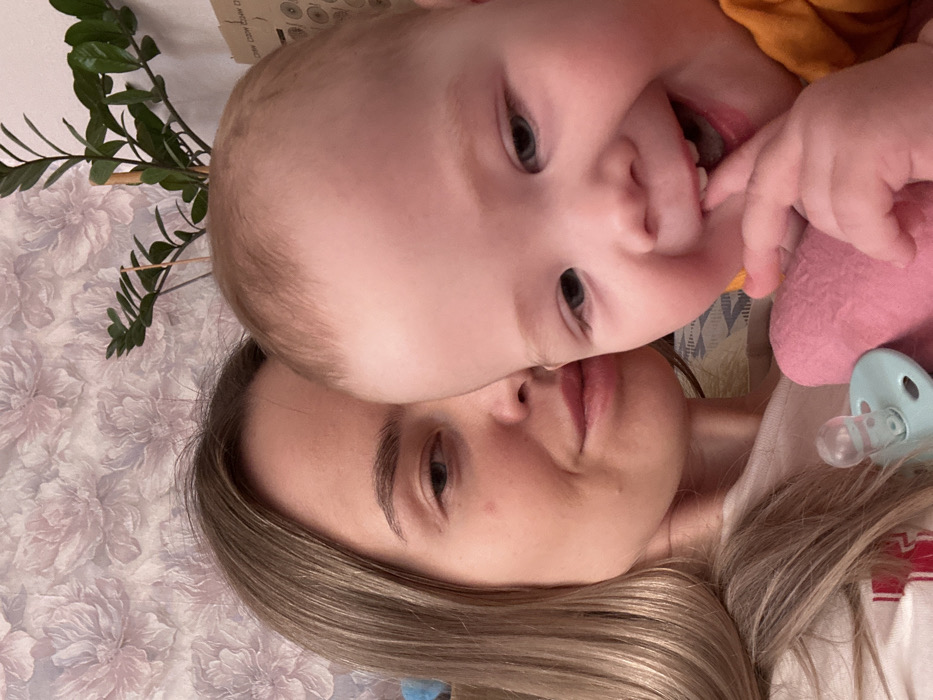 Mother documents winter morning moments with baby in rural Russia