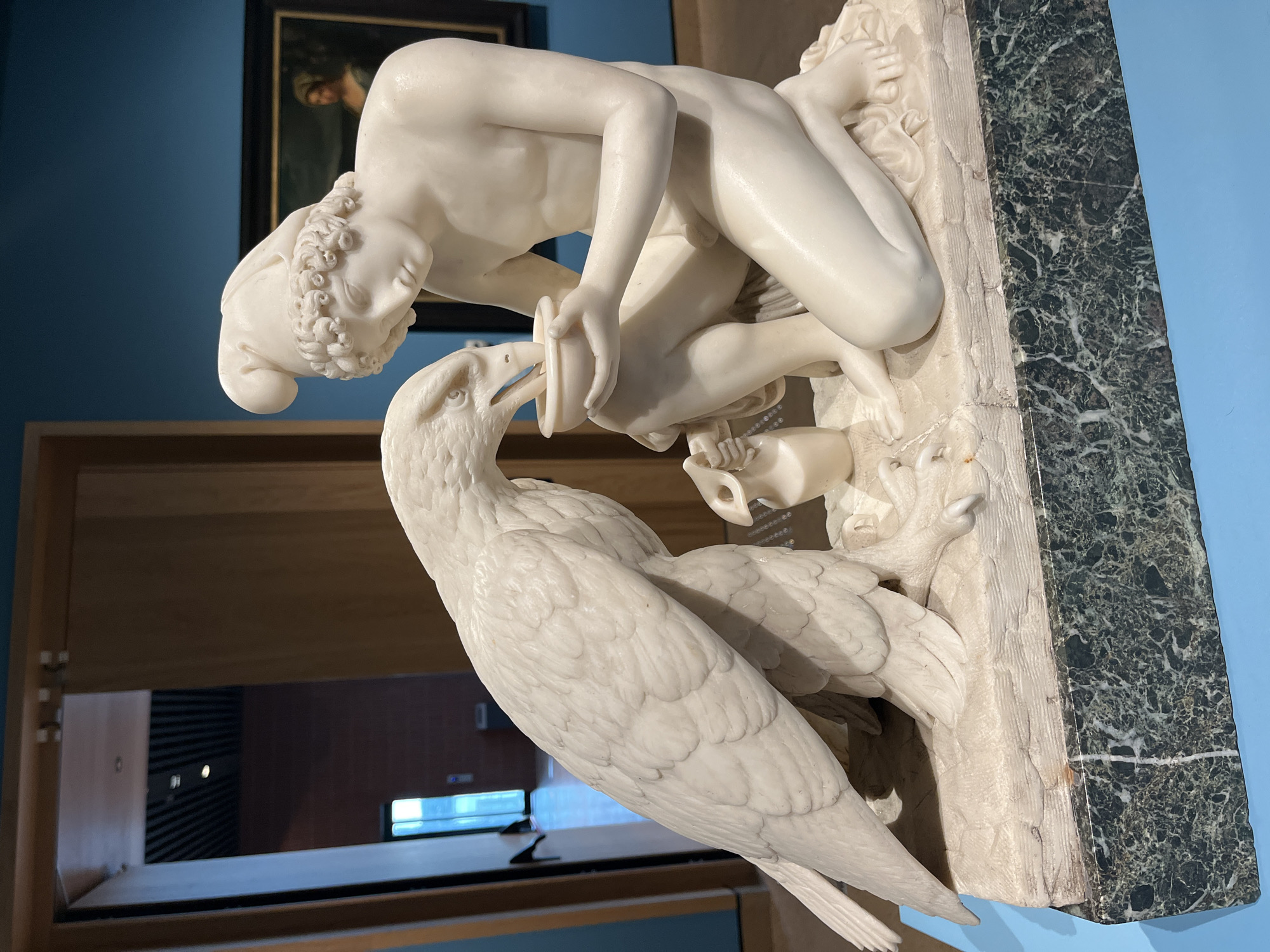 Witness documents classical artworks in museum gallery visit