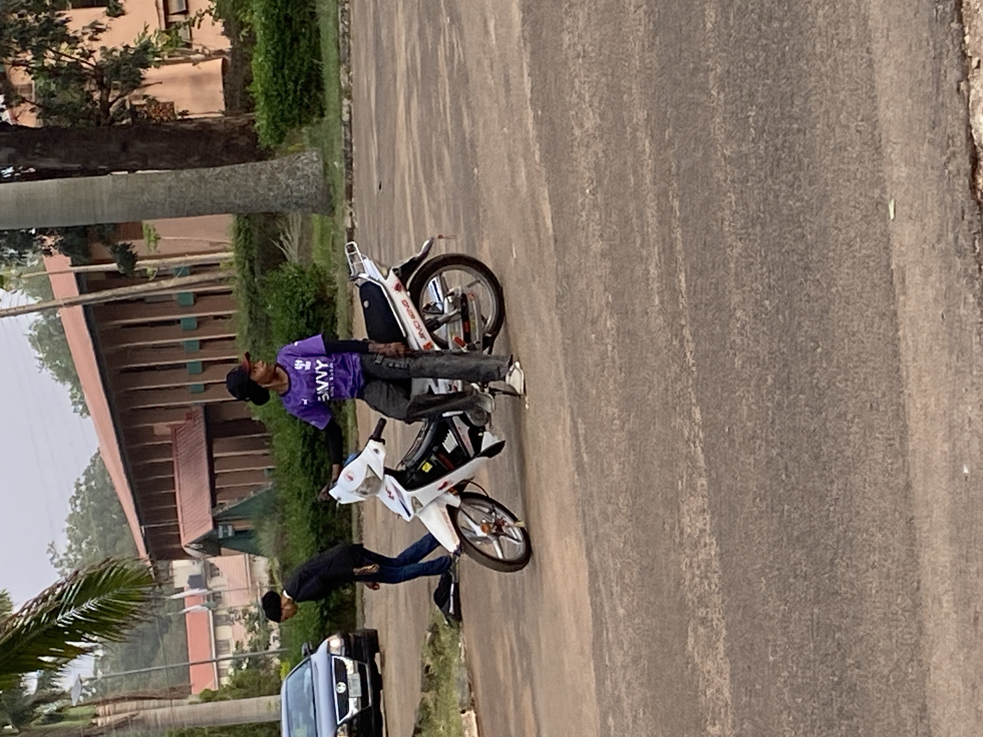 Motorcycle incident draws small crowd on Vom road