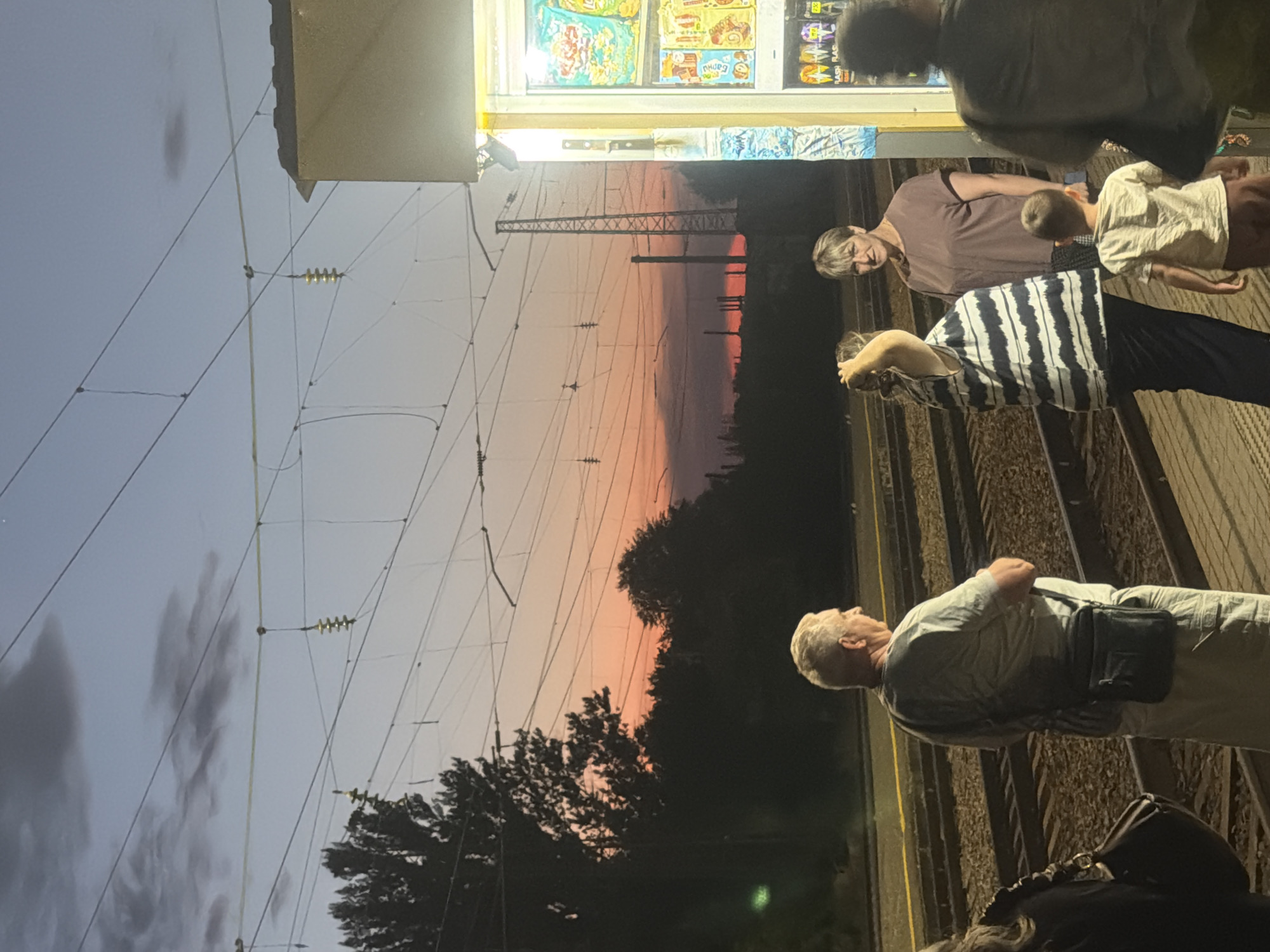 Evening commuter activity documented at Balashov train station