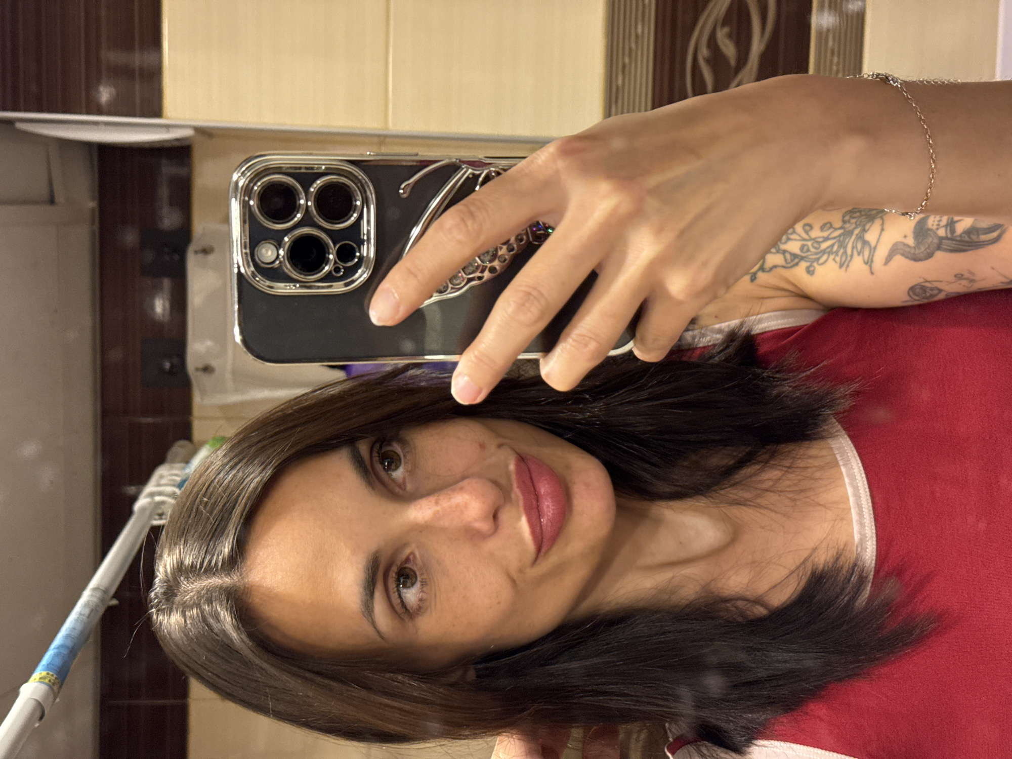 Woman photographed in casual moments at Pleven residence