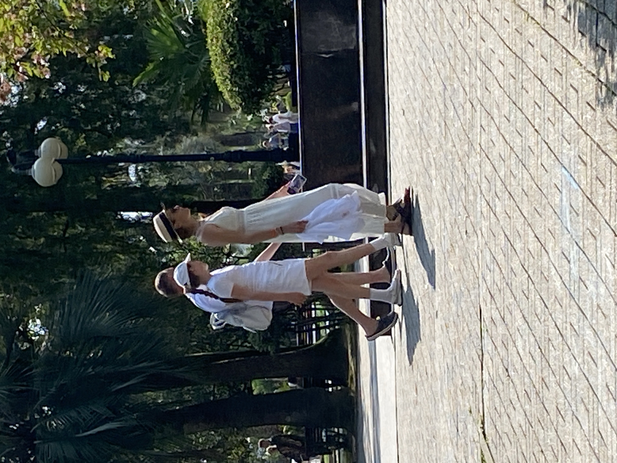 Lazy summer afternoon in a Sokhumi park by the Black Sea