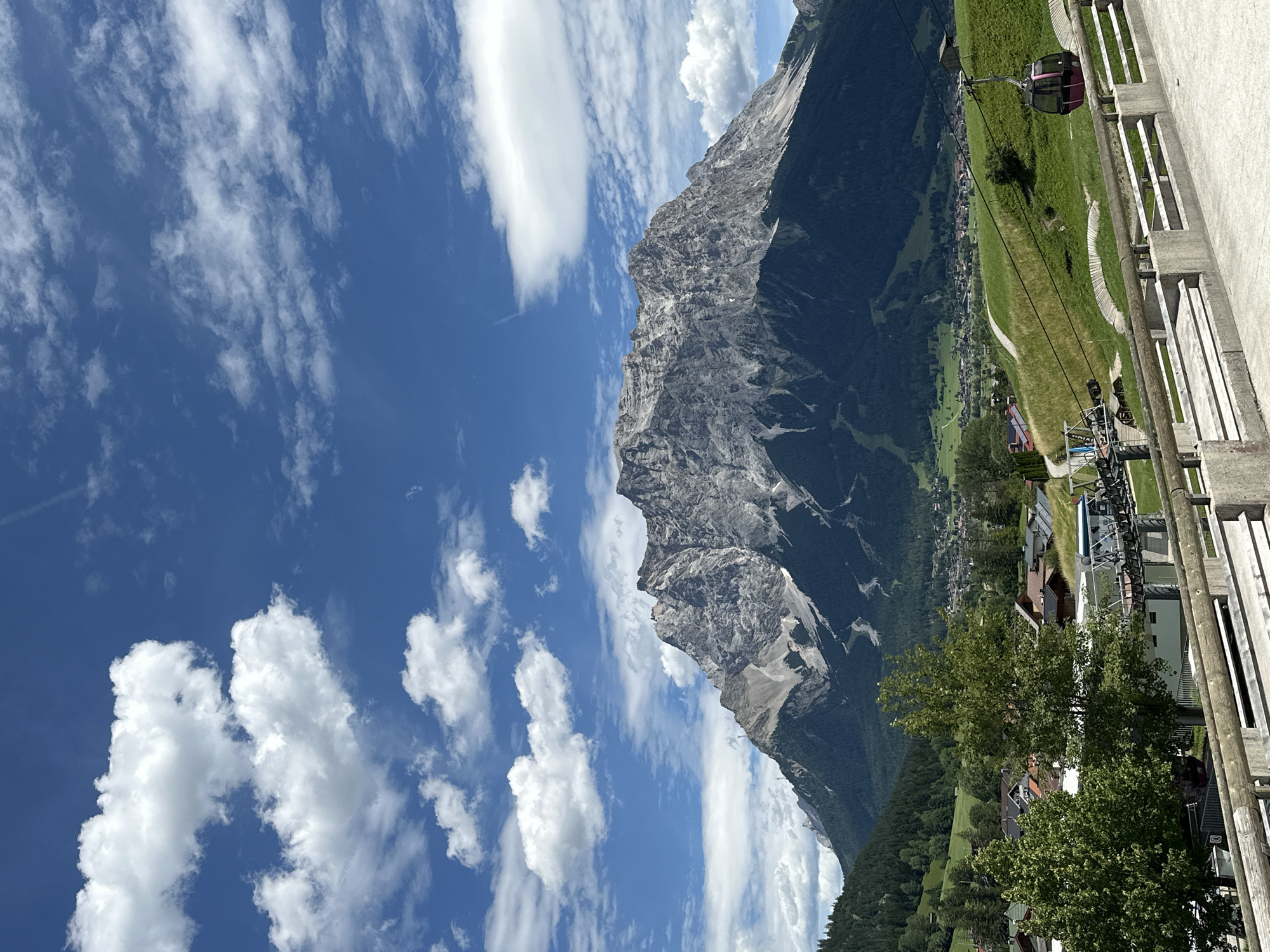 Summer day in Lermoos — gondolas, alpine views, village streets