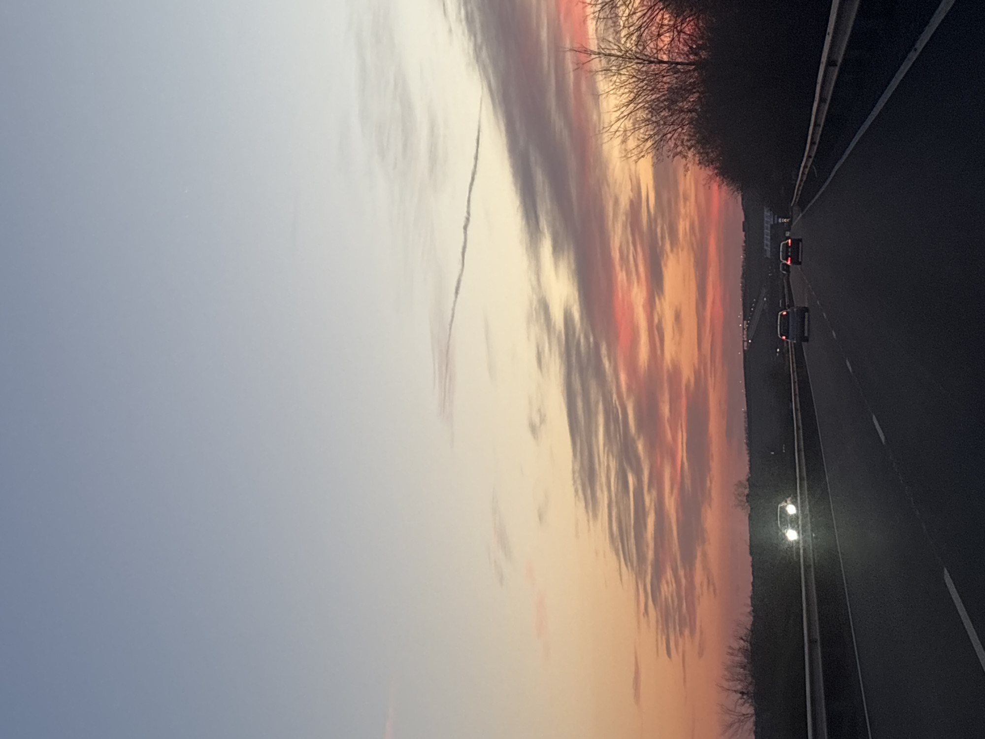Evening highway scene captured near Burgas, Bulgaria