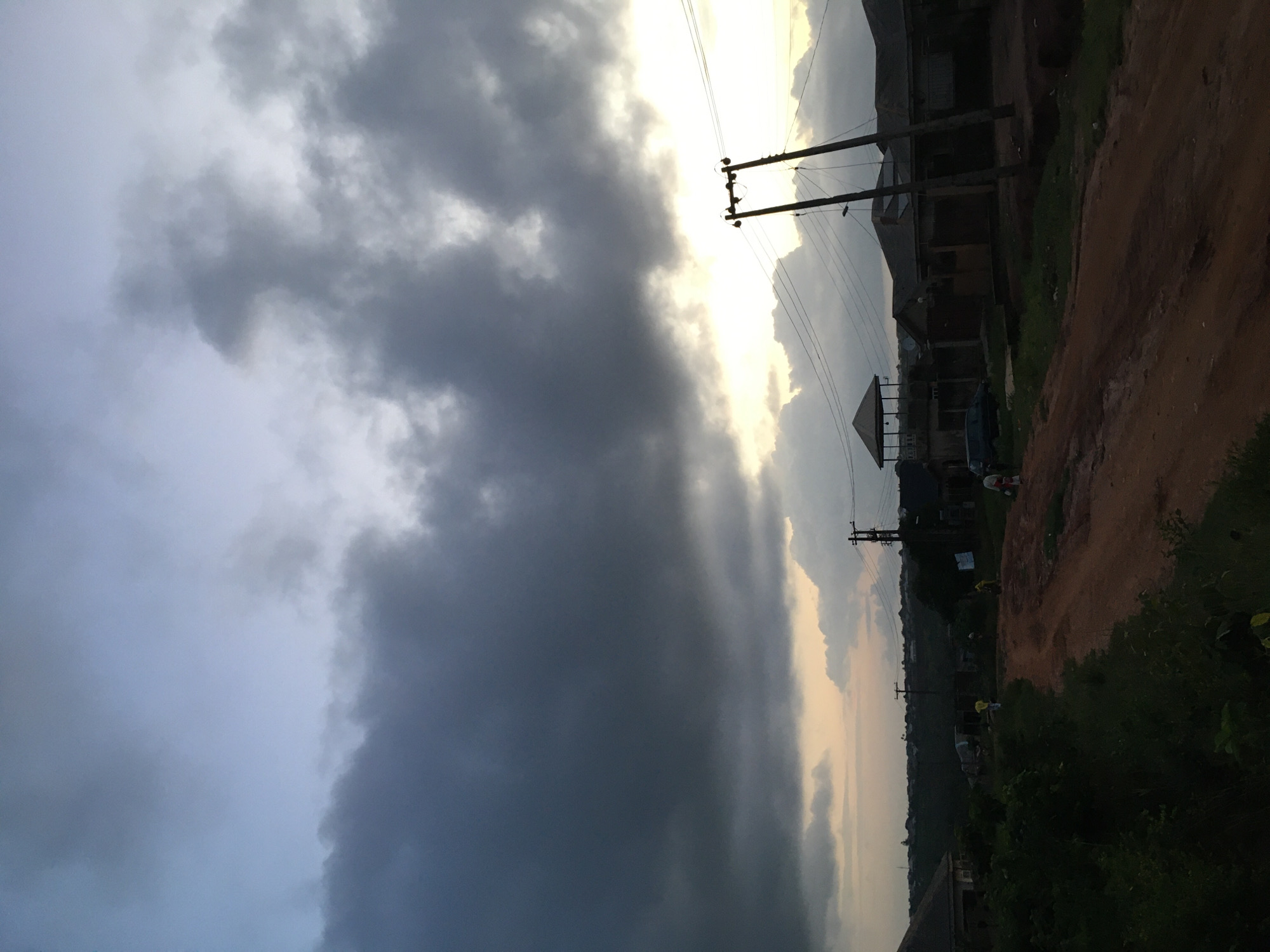 Storm clouds gather over Agege at dusk