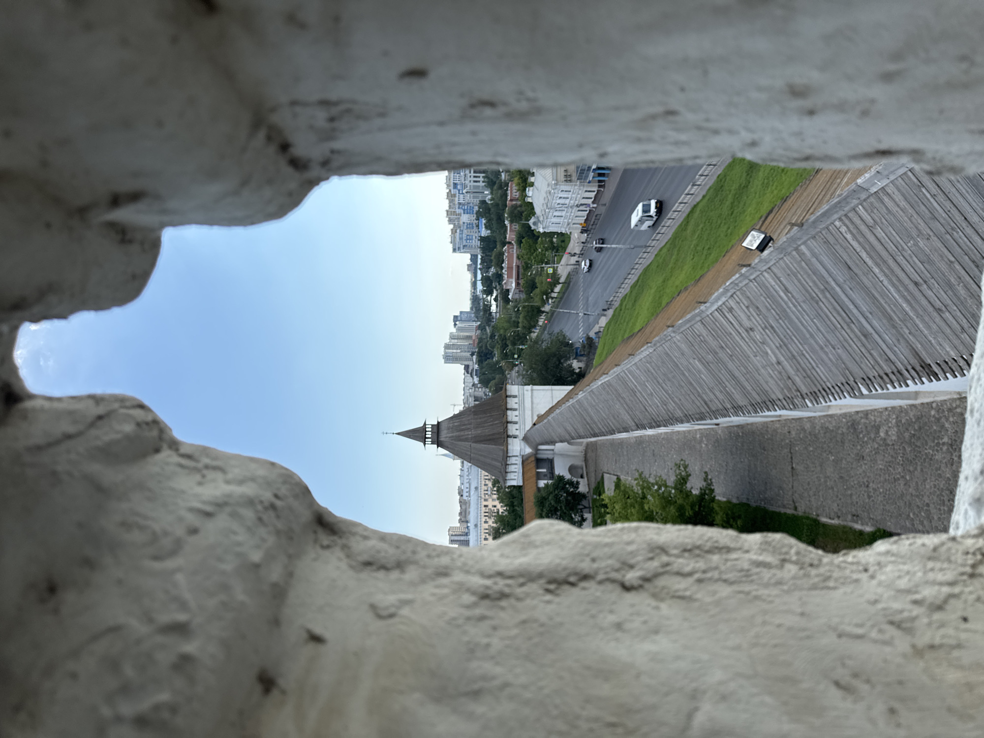 Multiple angles on the Astrakhan Kremlin and surrounding city