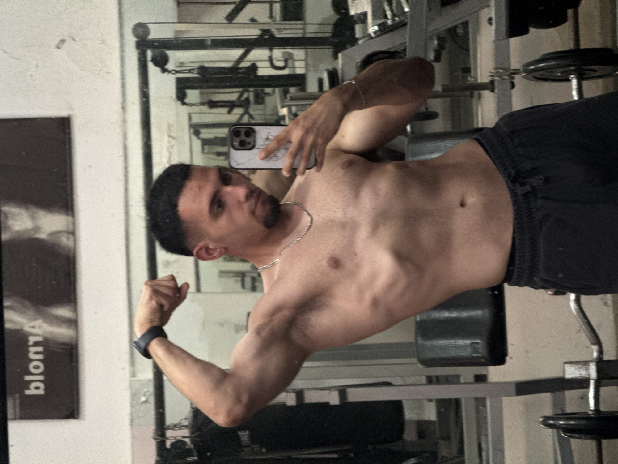 Gym selfie session at Armageddon weightlifting club, Shumen