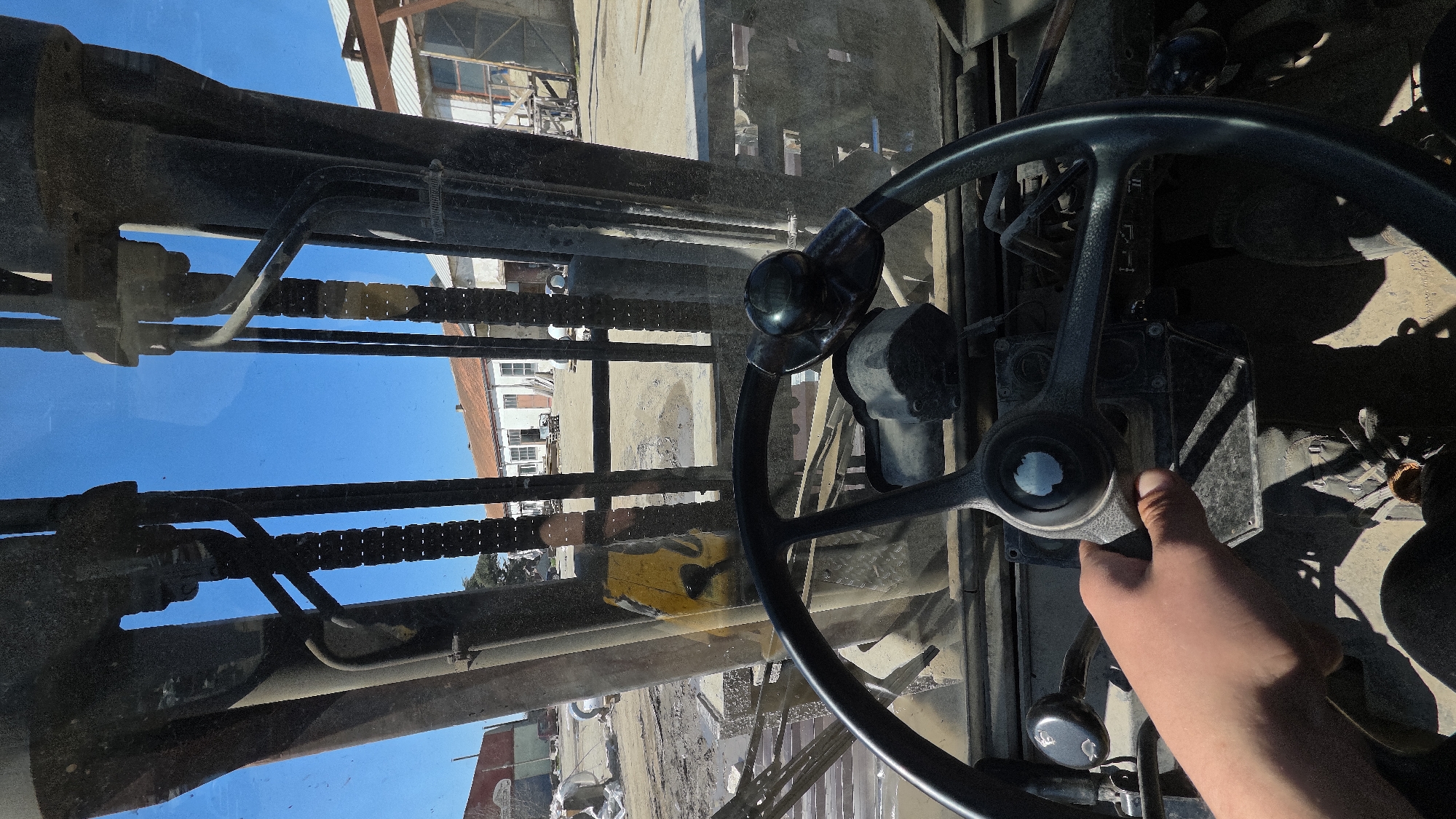 Forklift operator at work in Balgarevo, Bulgaria