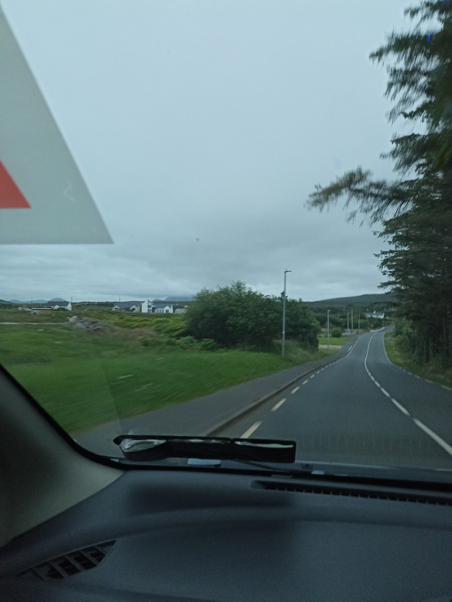 Driving through the rural roads of Bunbeg, Ireland