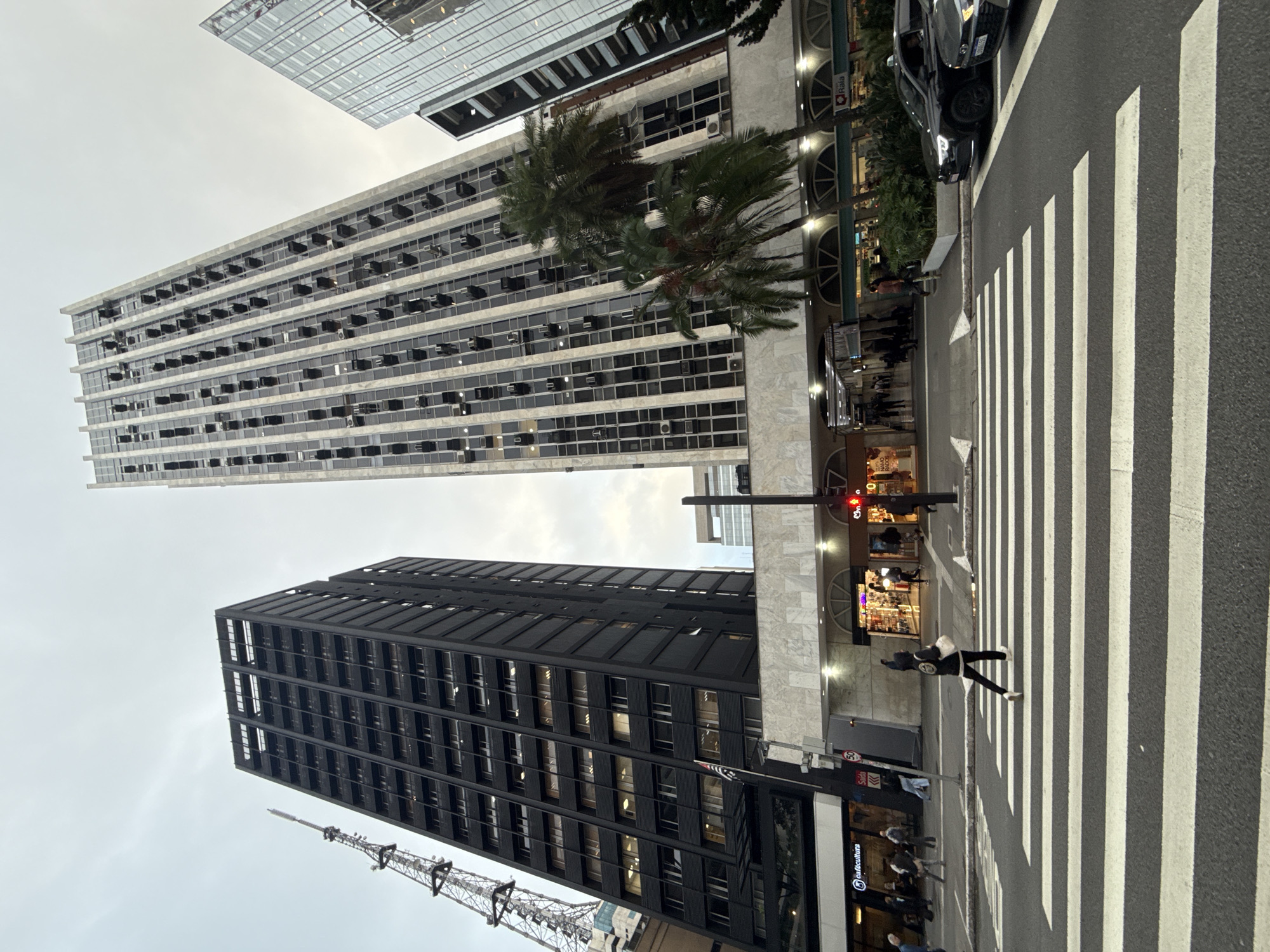 Evening street life documented across São Paulo city center