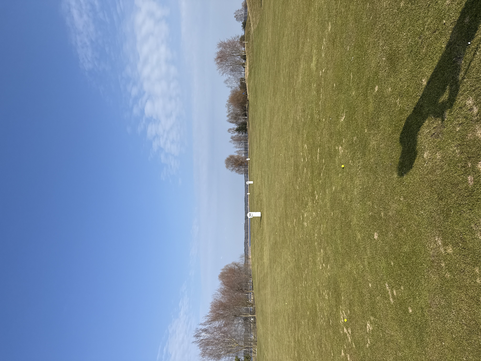 Golf practice session captured at Riga driving range