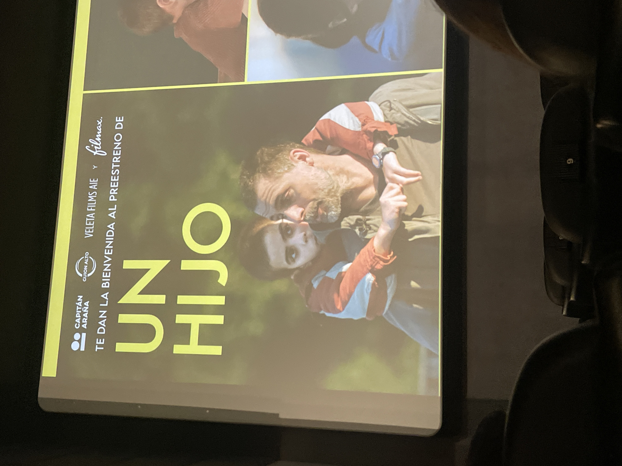 "Un Hijo" film poster displayed at Barcelona theater